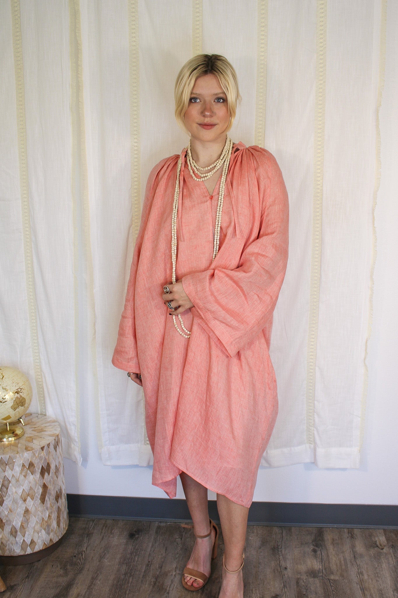Plissé Dress - SalmonClaramontéDress