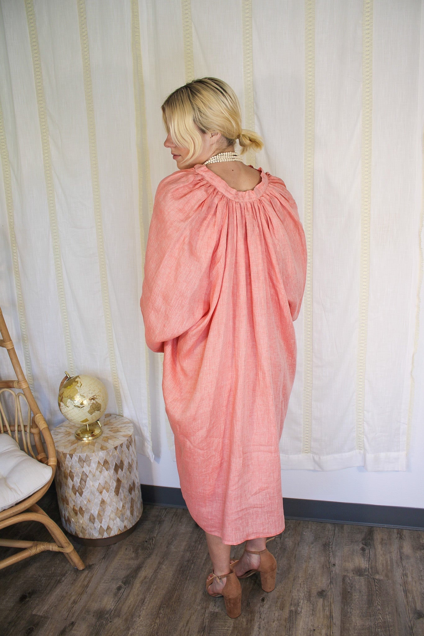Plissé Dress - SalmonClaramontéDress