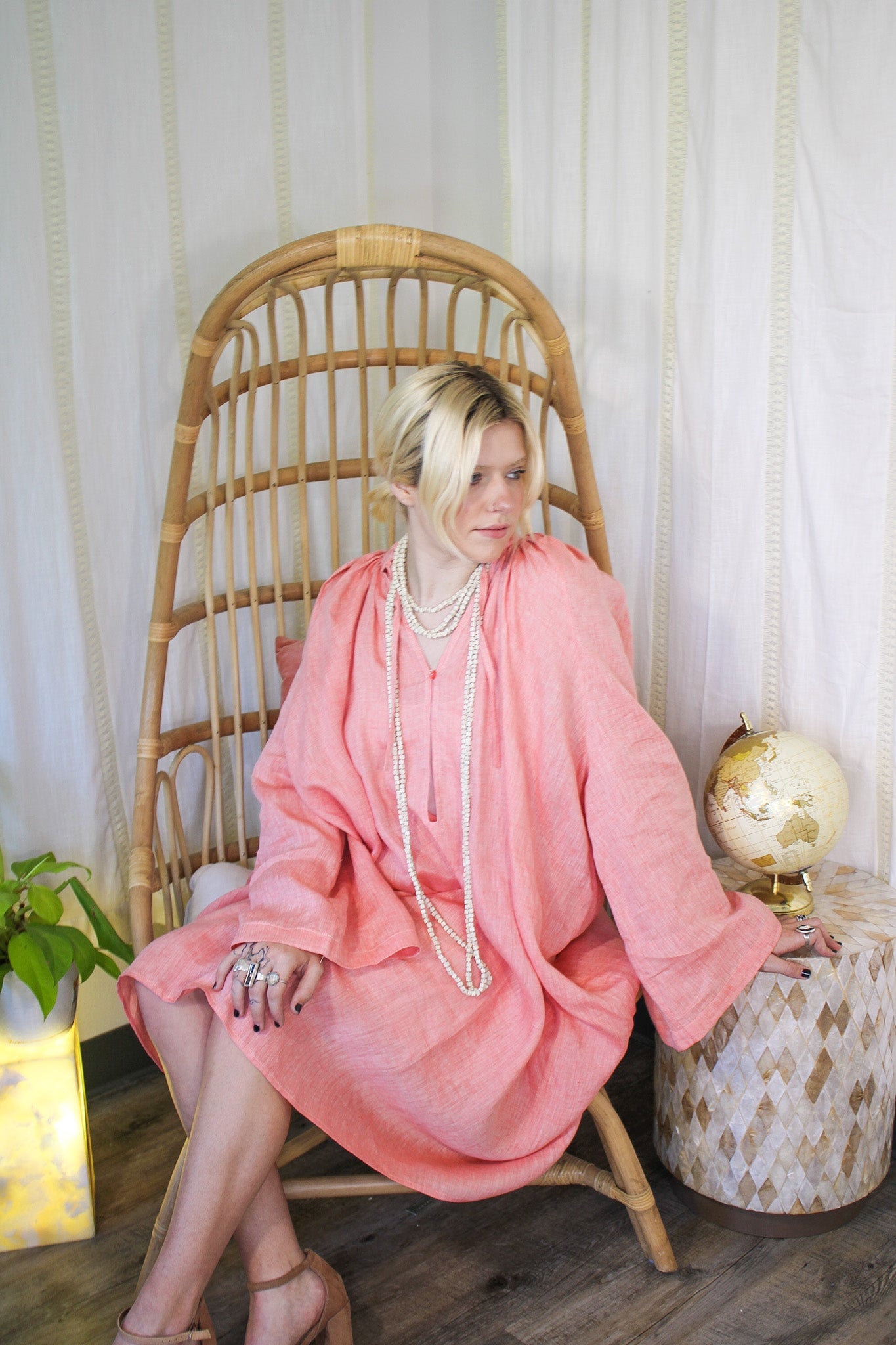 Plissé Dress - SalmonClaramontéDress