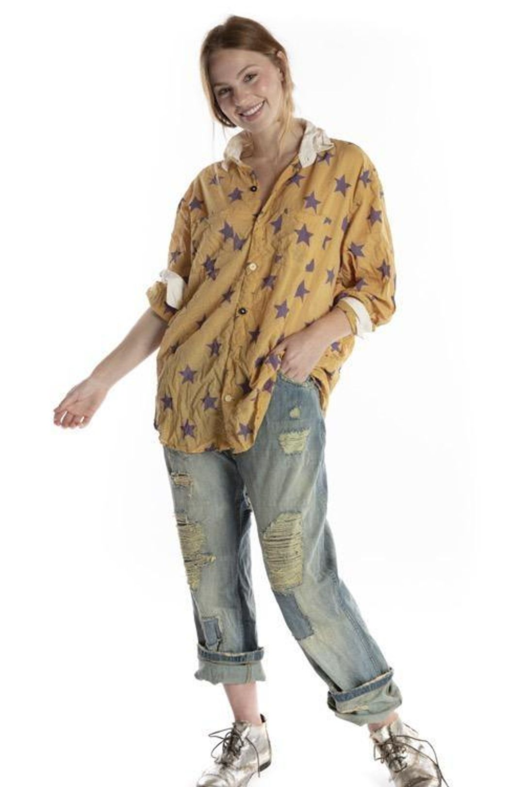 Poplin Top 943 - ExtragalacticMagnolia PearlShirts & Tops