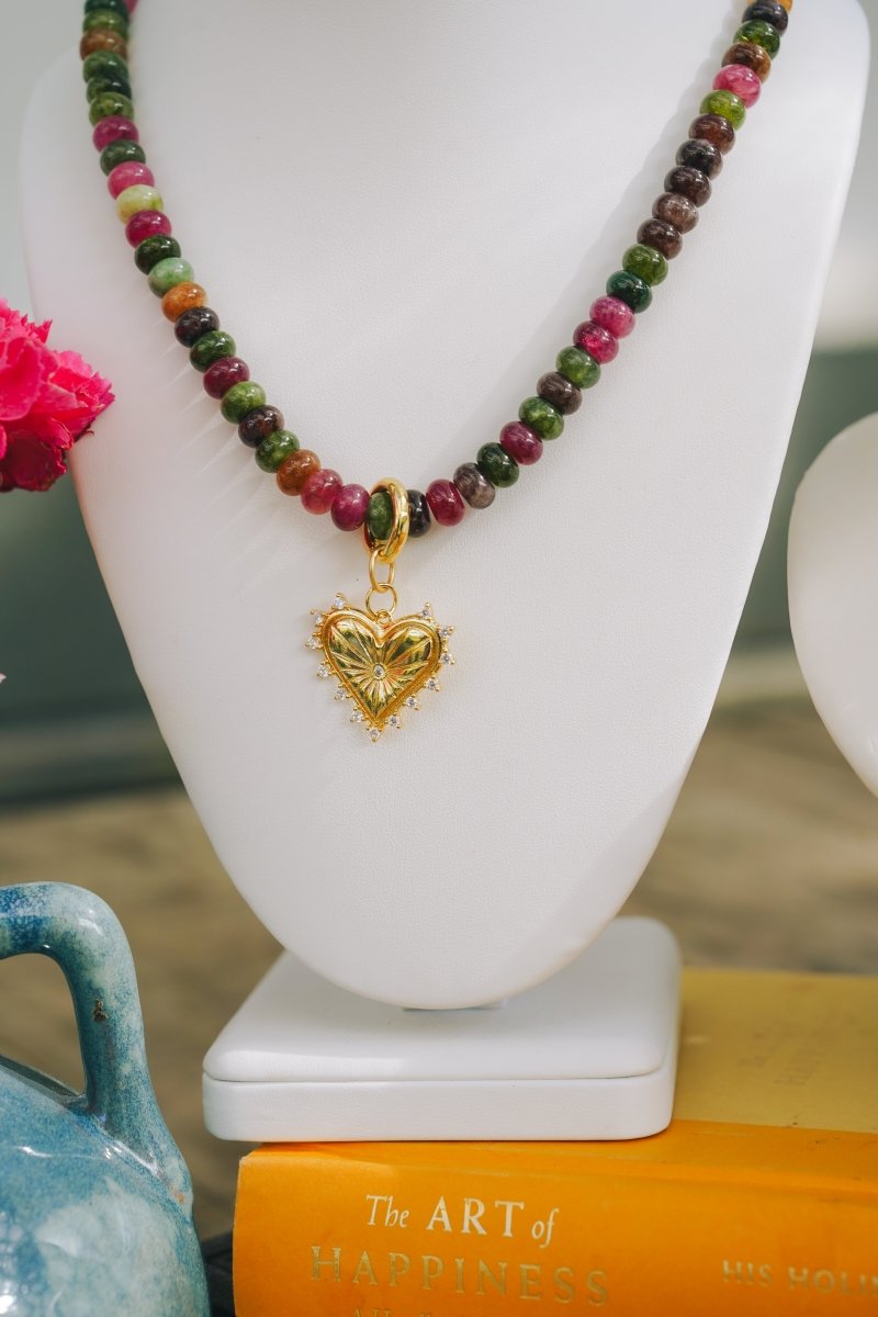 Purple Jade & Gold Heart NecklaceRobin JacksonNecklaces
