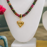 Purple Jade & Gold Heart NecklaceRobin JacksonNecklaces