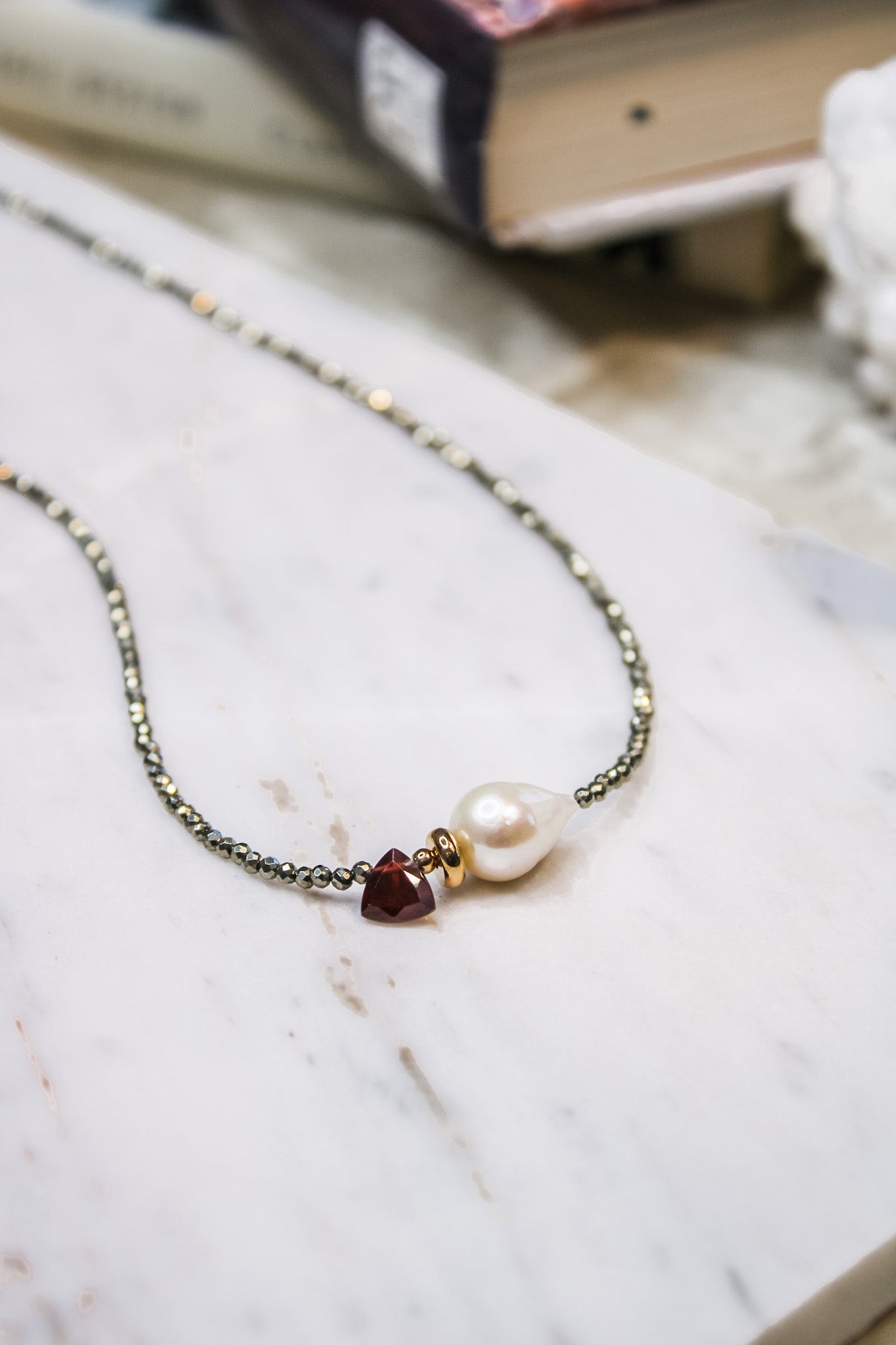 Pyrite Rondelles with Gemstone Necklace (Multiple Options)Beth ZinkNecklace