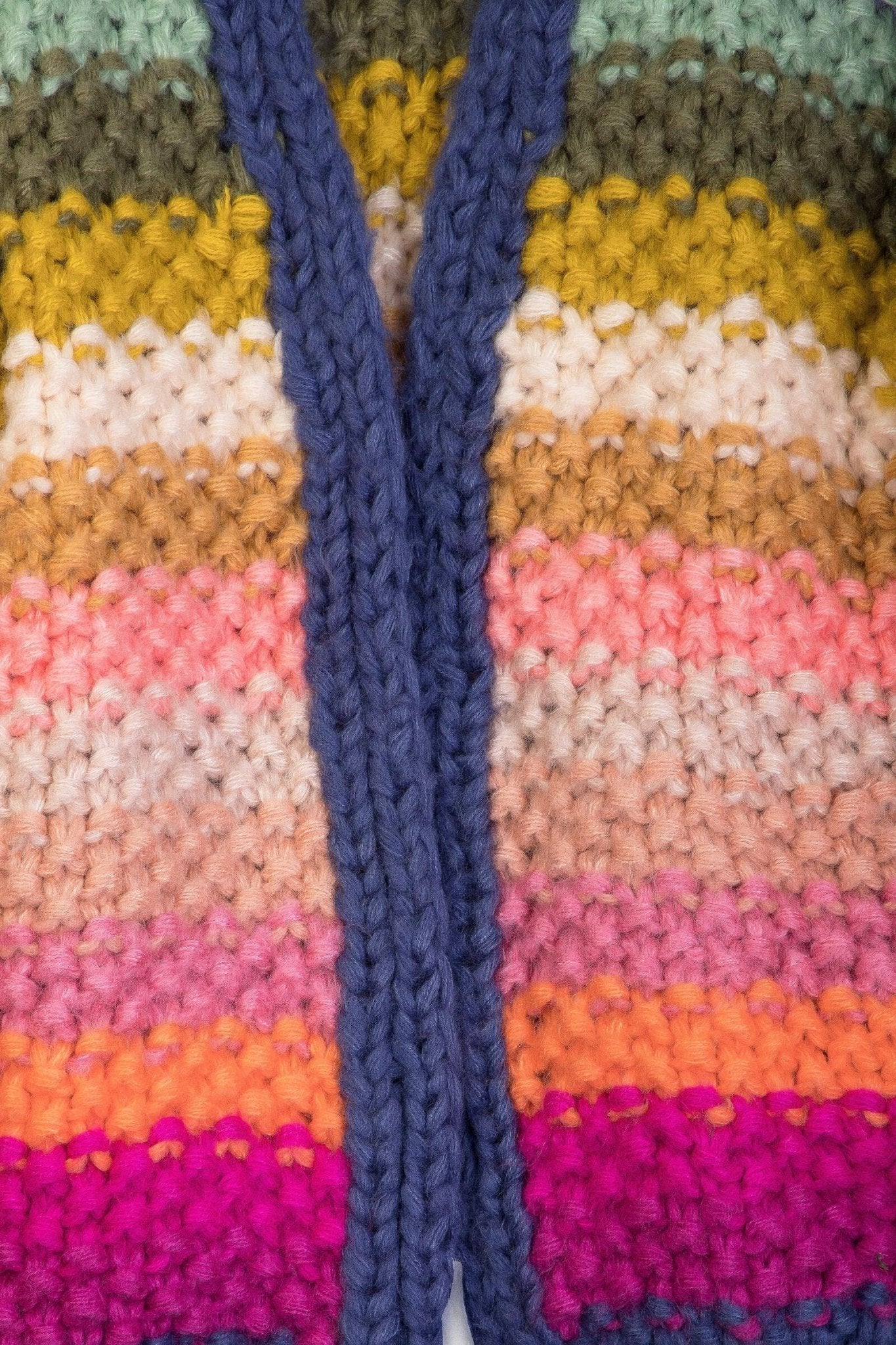 Rainbow Knitted Cardigan KimonoSAACHICoats & Jackets