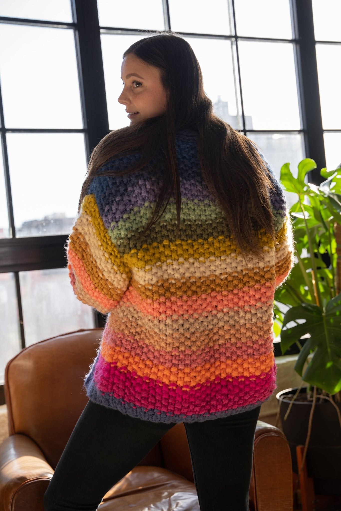 Rainbow Knitted Cardigan KimonoSAACHICoats & Jackets