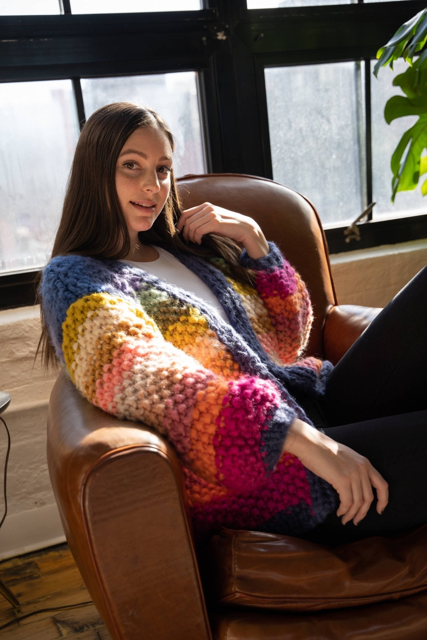 Rainbow Knitted Cardigan KimonoSAACHICoats & Jackets