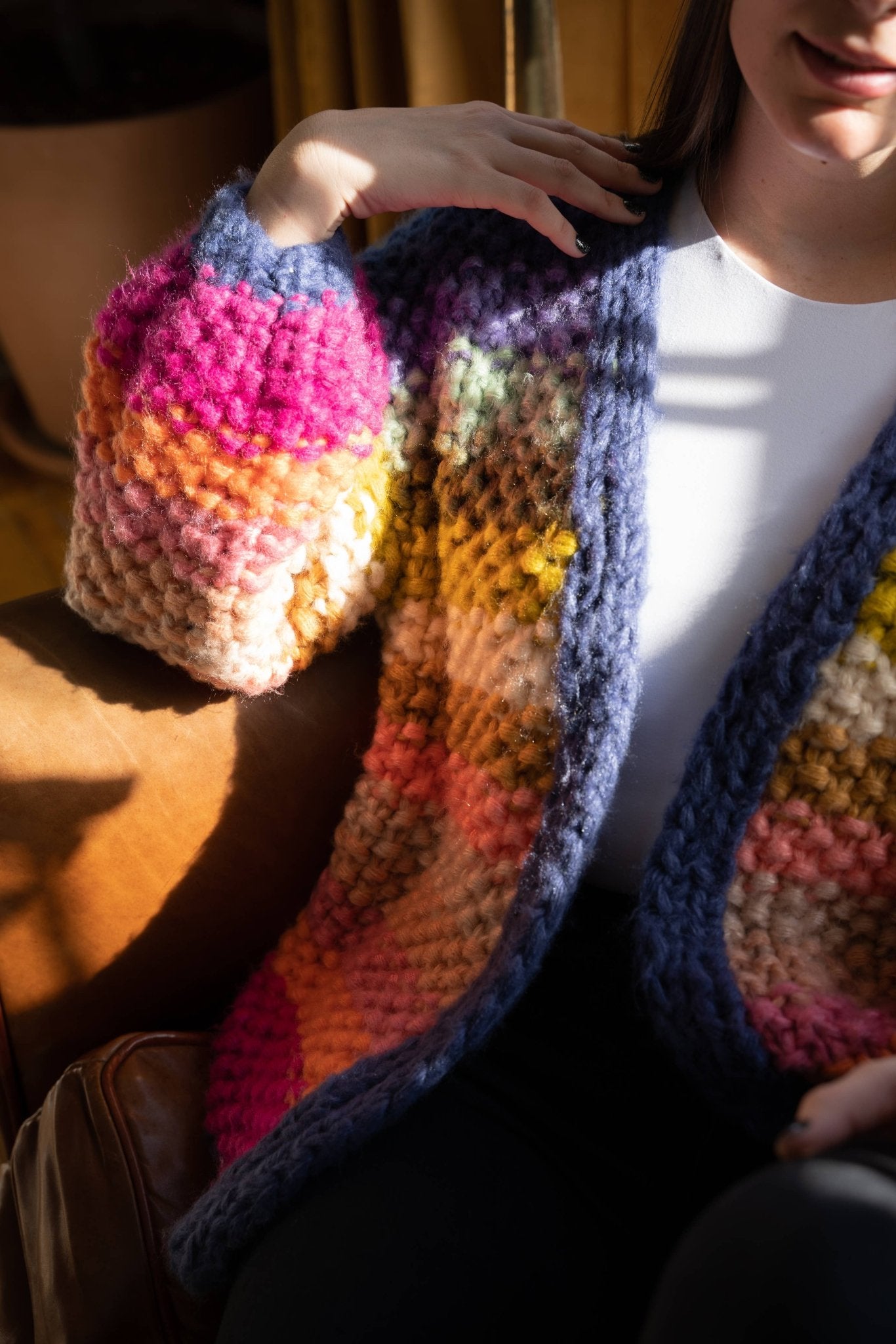 Rainbow Knitted Cardigan KimonoSAACHICoats & Jackets