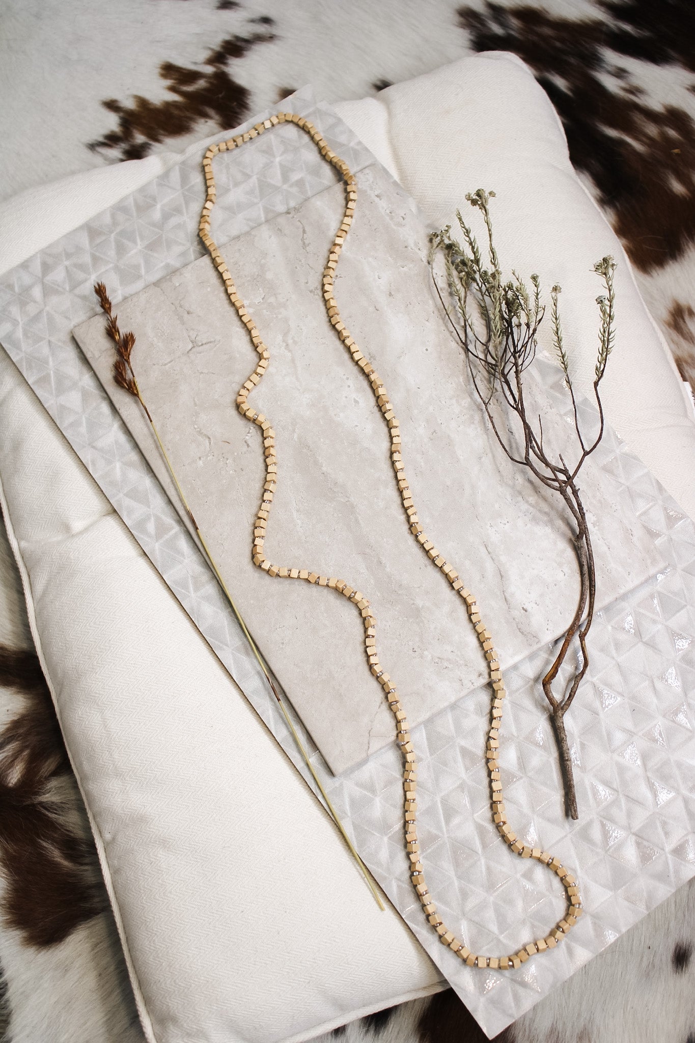 Recycled Wooden Bead Necklace - Natural SingleJianhuiNecklace
