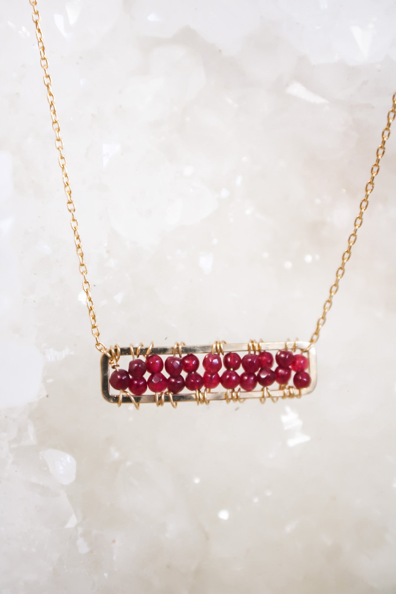 Red Jade Necklace #4233Michelle PresslerNecklace