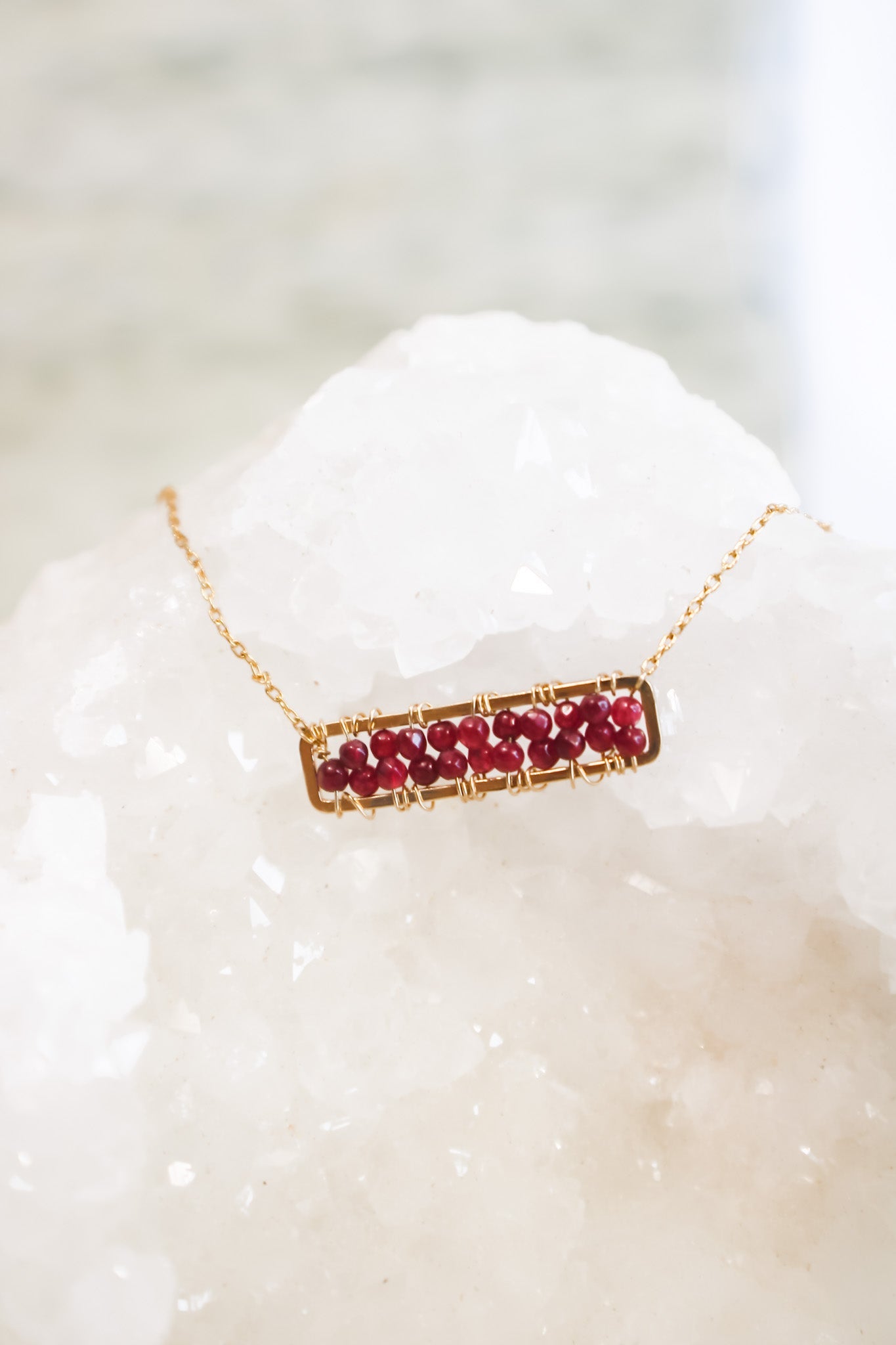 Red Jade Necklace #4233Michelle PresslerNecklace