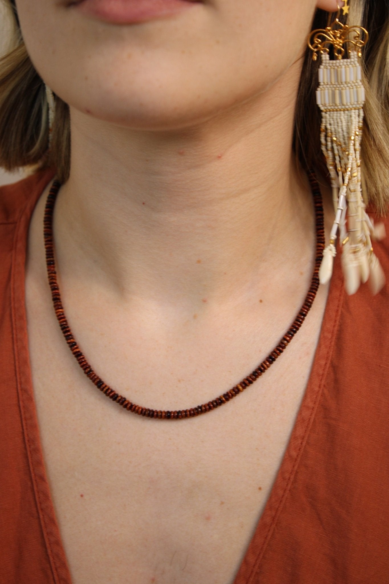 Red Tigers Eye NecklaceZiabirdNecklace