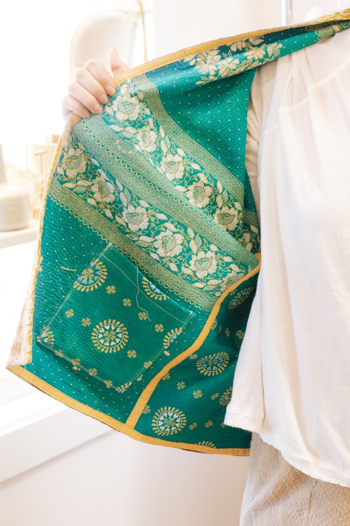 Reversible Kantha Cotton Jacket #11Rare FindsJacket