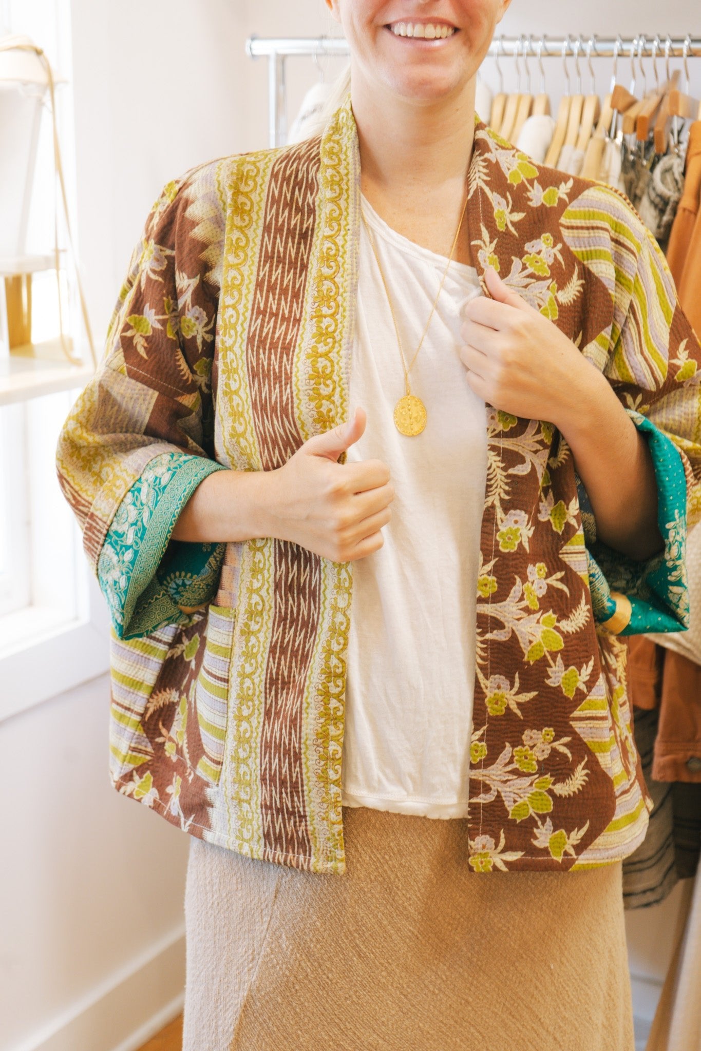 Reversible Kantha Cotton Jacket #11Rare FindsJacket