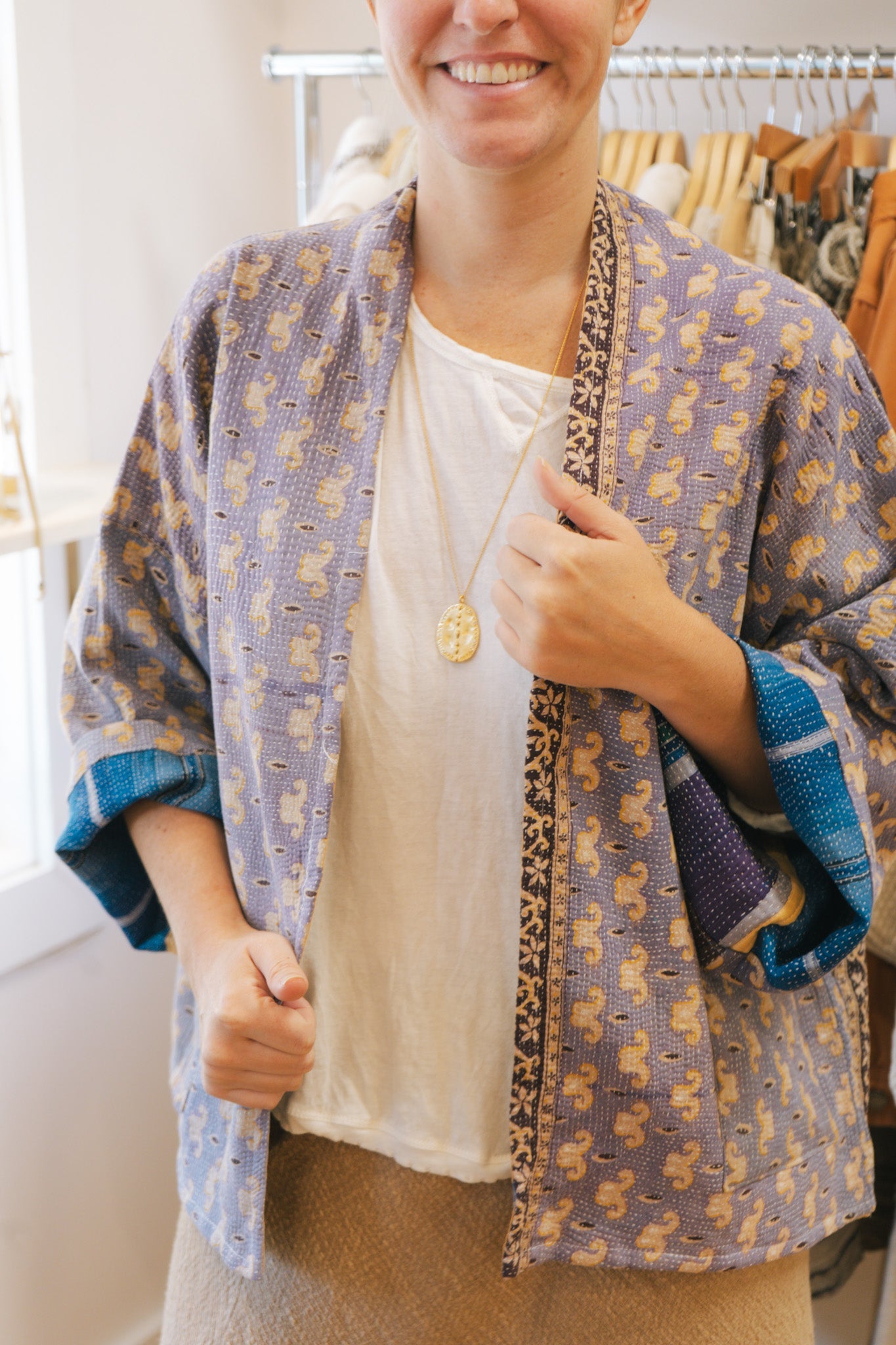 Reversible Kantha Cotton Jacket #13Rare FindsJacket