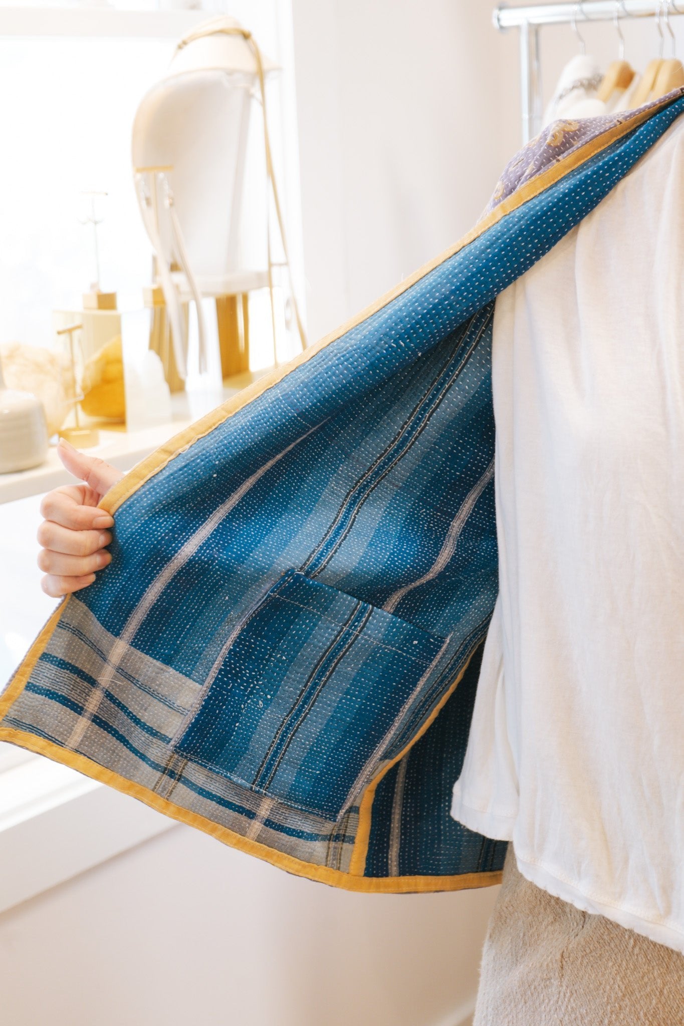 Reversible Kantha Cotton Jacket #13Rare FindsJacket