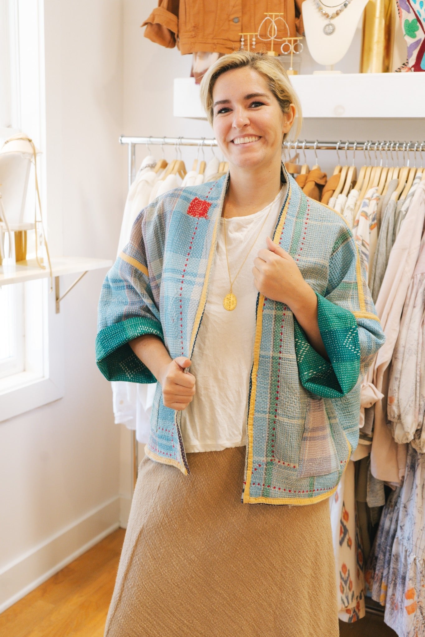Reversible Kantha Cotton Jacket #15Rare FindsJacket