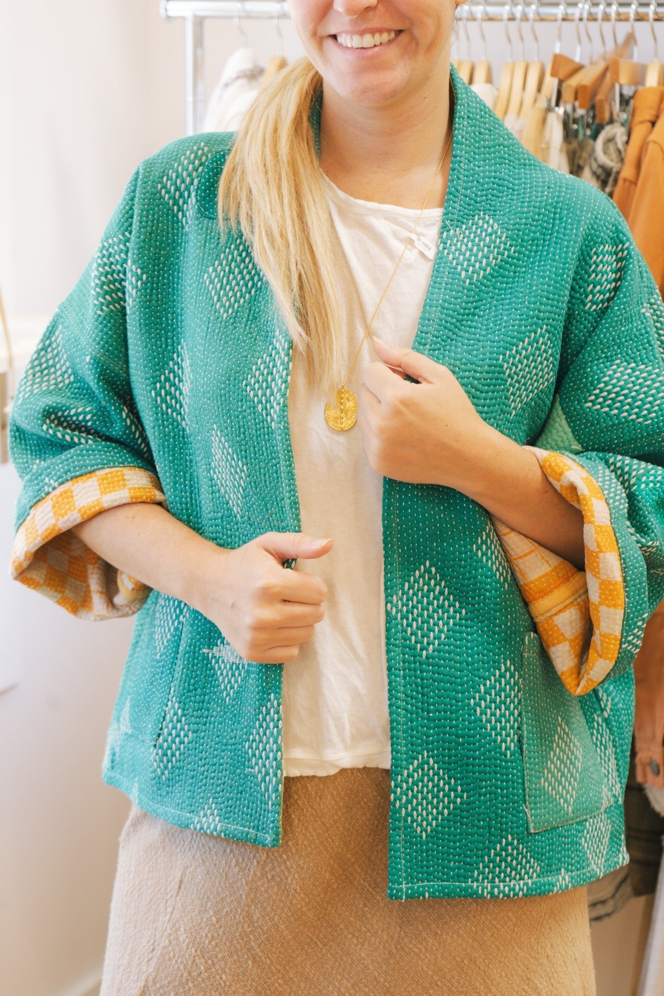 Reversible Kantha Cotton Jacket #4Rare FindsJacket