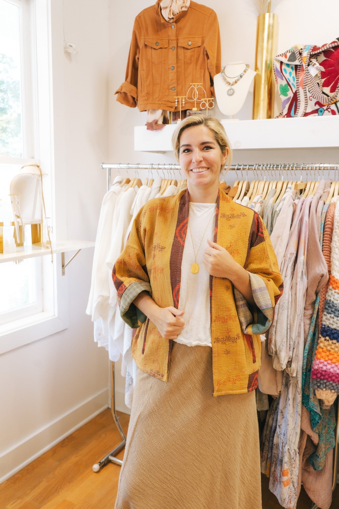 Reversible Kantha Cotton Jacket #6Rare FindsJacket