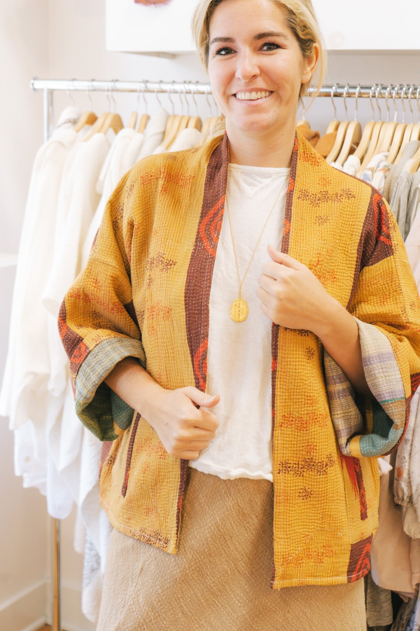 Reversible Kantha Cotton Jacket #6Rare FindsJacket