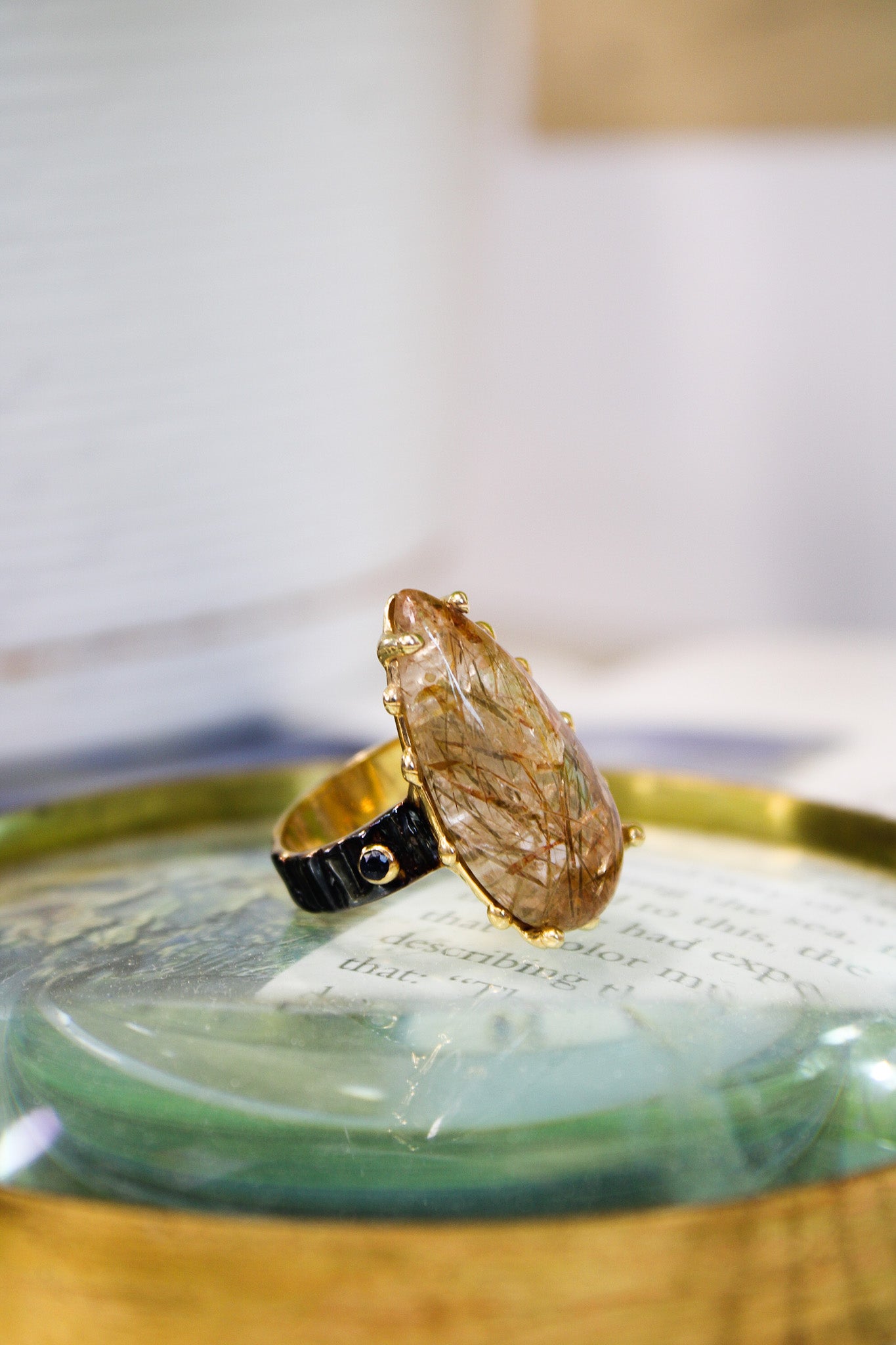 Rutilated Citrine Teardrop RingRare FindsRing