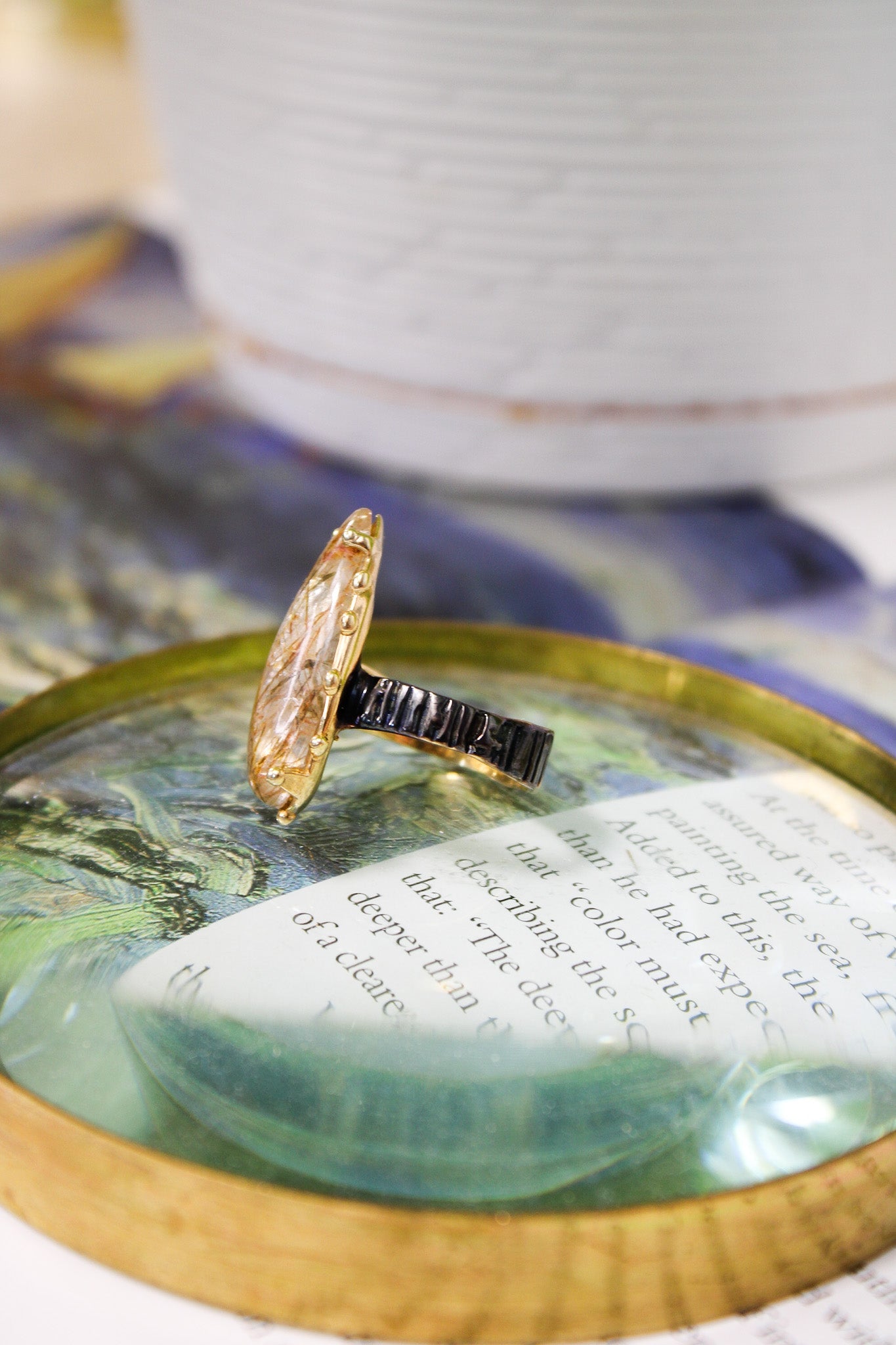 Rutilated Citrine Teardrop RingRare FindsRing