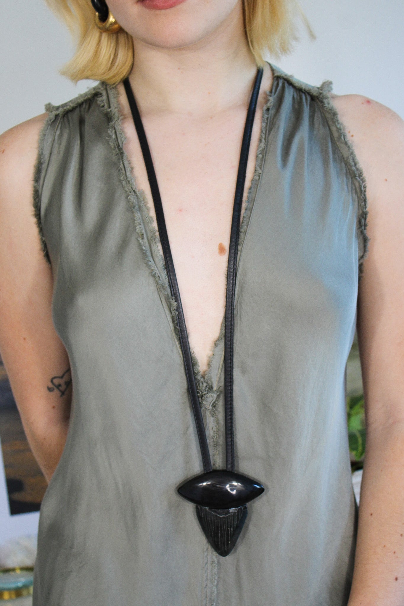 Shark Tooth, Horn & Leather NecklaceMoniesNecklace