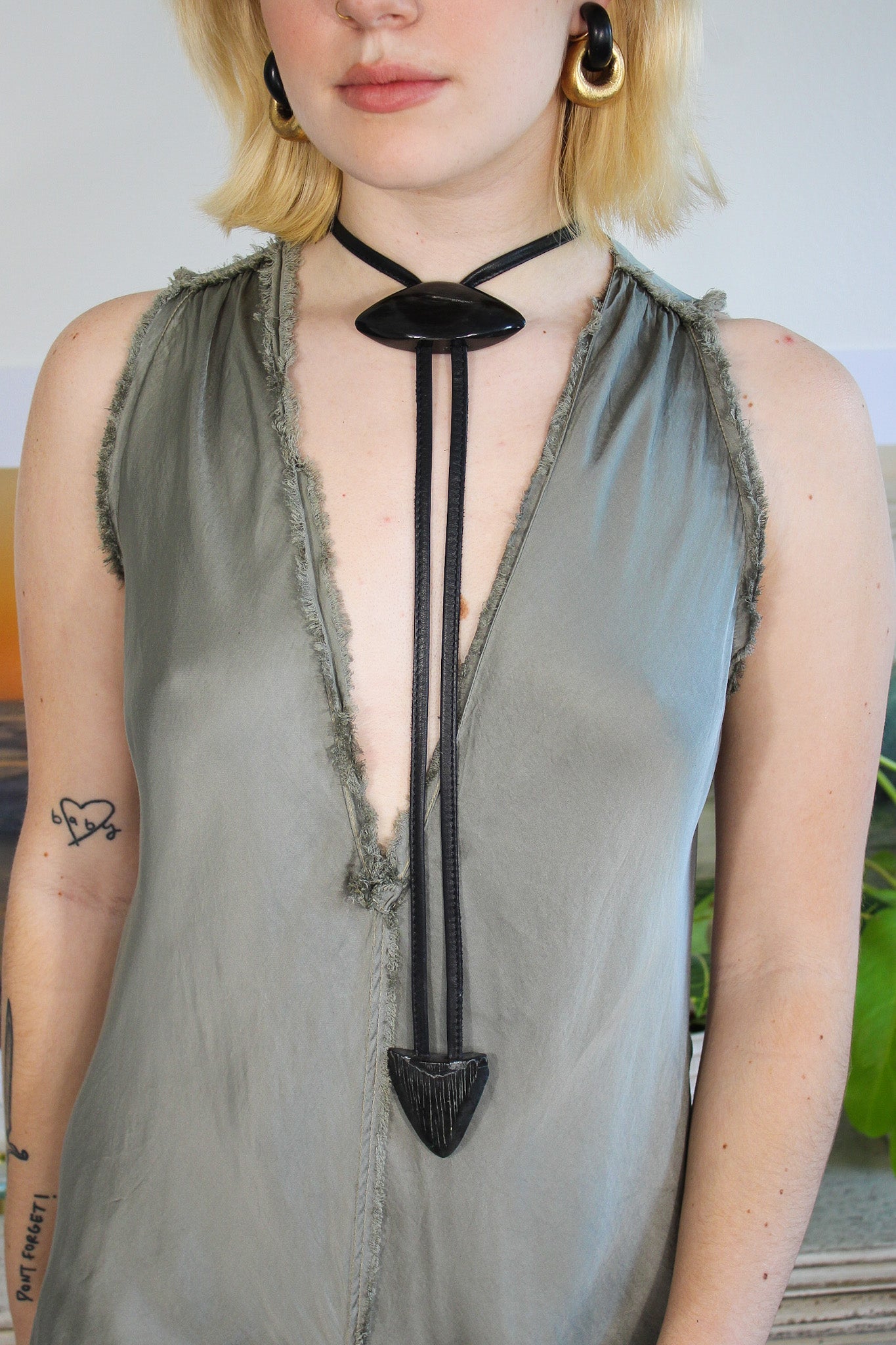 Shark Tooth, Horn & Leather NecklaceMoniesNecklace