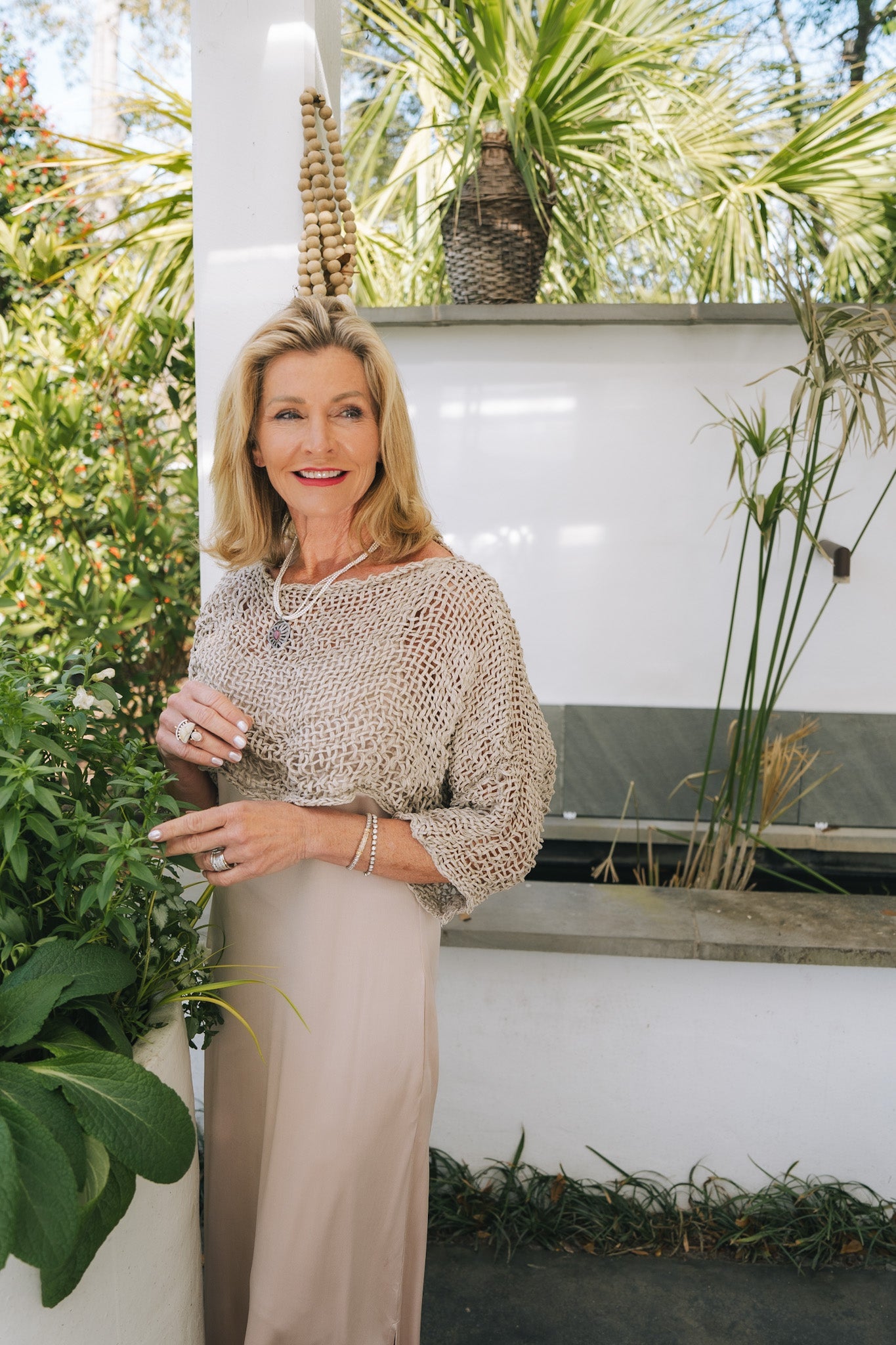 Silk & Jersey Slip Dress - Tea RoseAmano by Lorena LaingDresses