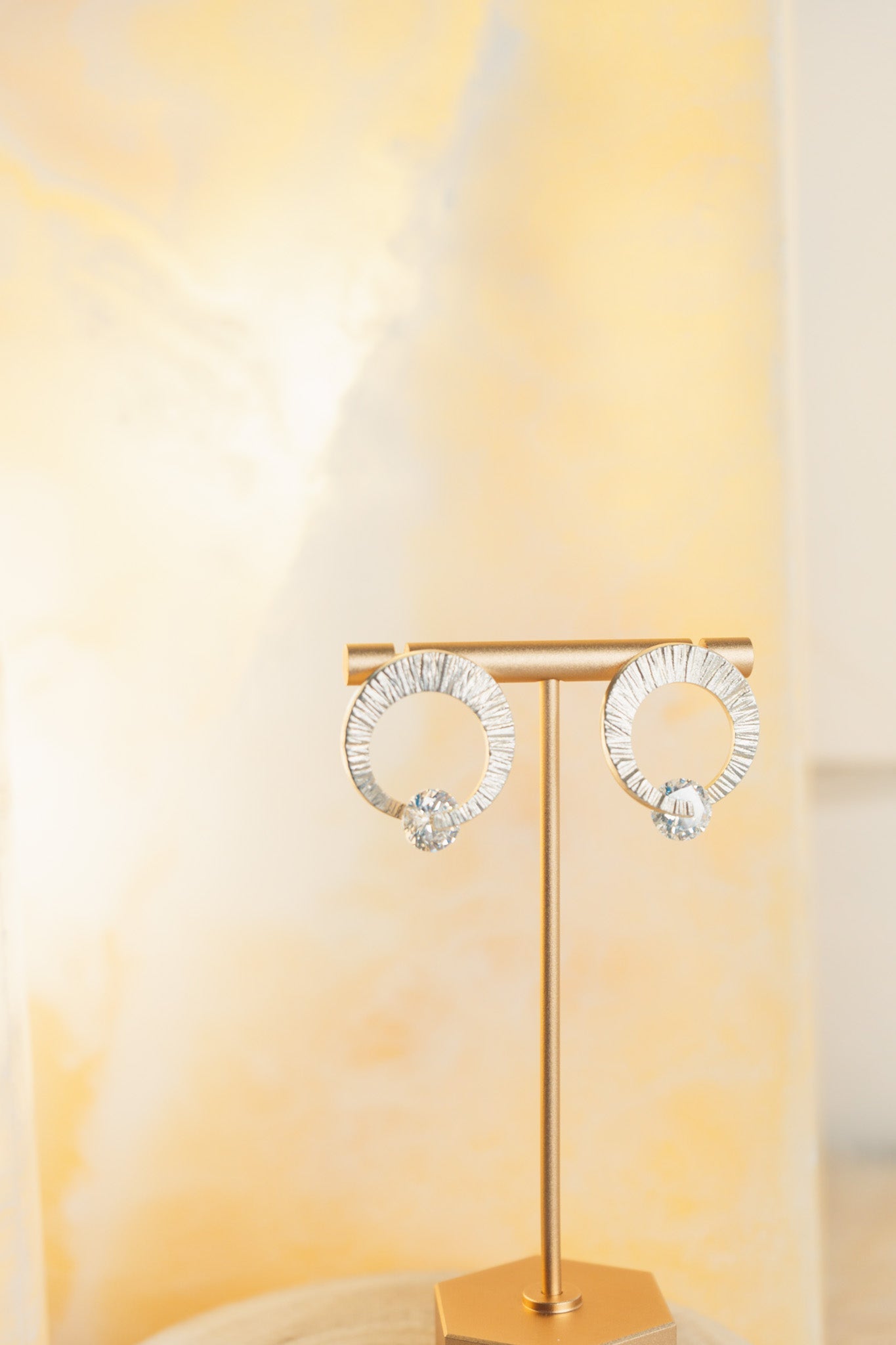 Silver CZ Round PostsBORAEarrings