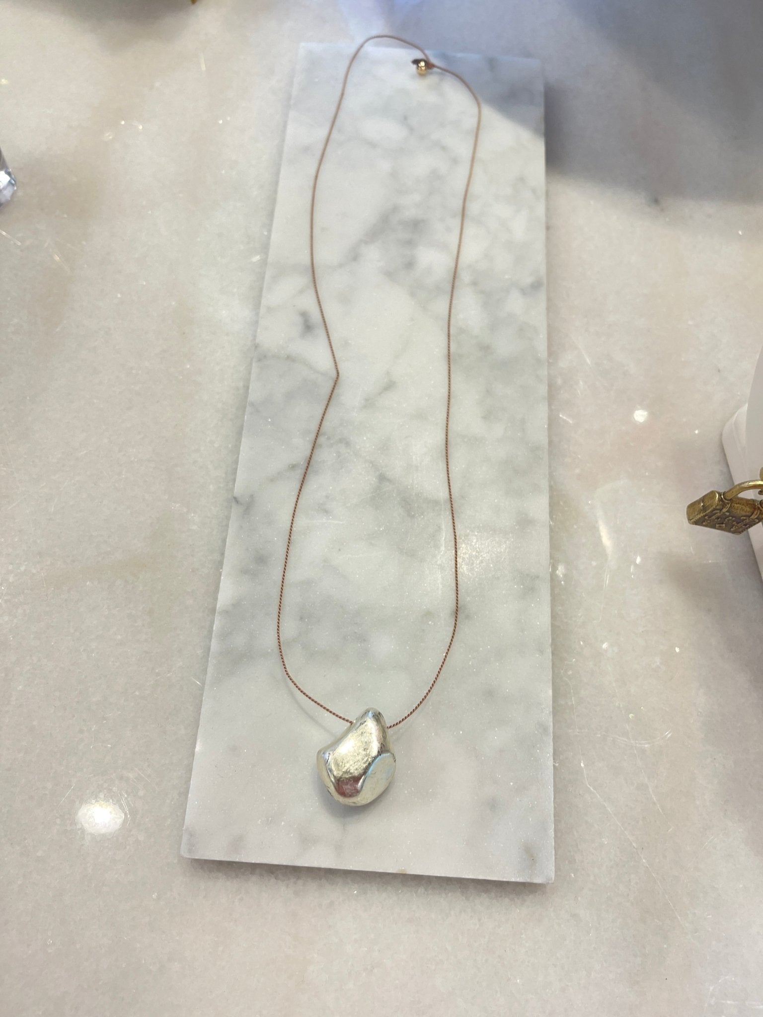 Small White 12kt Sculptural NecklaceCarol LeskanicNecklace