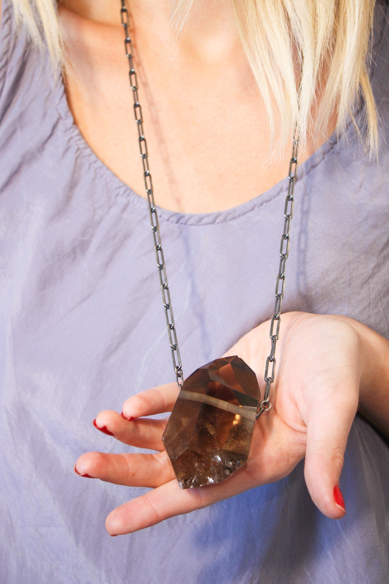 Smoky Quartz Mega Moss Crystal NecklaceJoseph BrooksNecklace