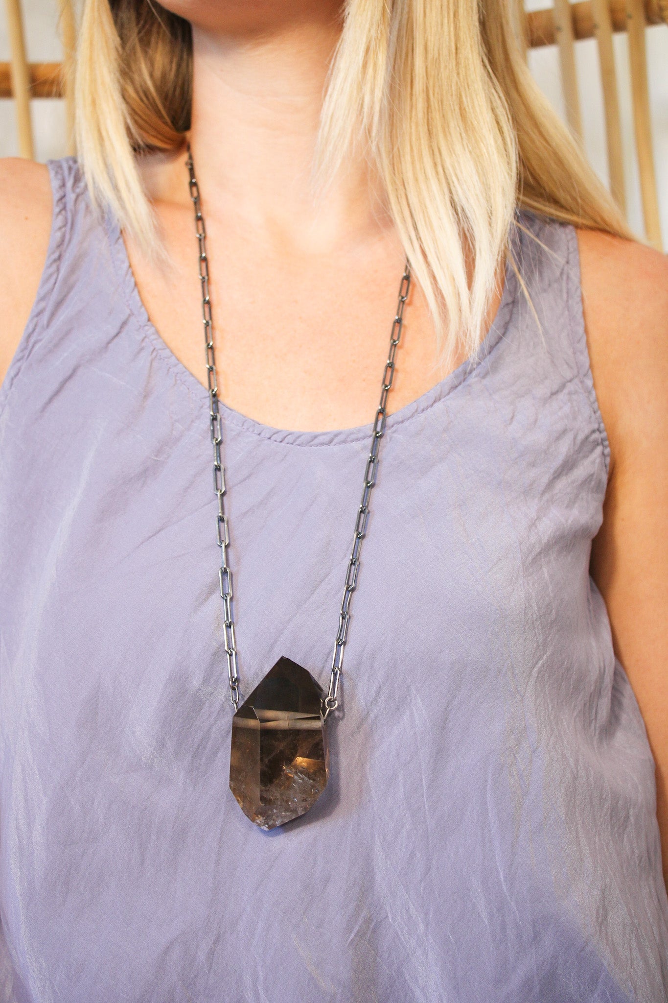 Smoky Quartz Mega Moss Crystal NecklaceJoseph BrooksNecklace