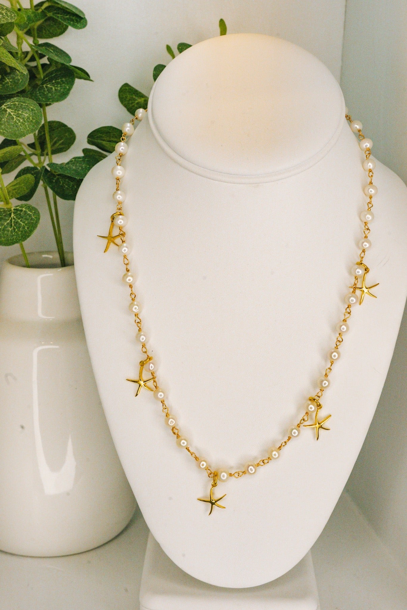 Starfish Charm Freshwater Pearl NecklaceBeth ZinkNecklace
