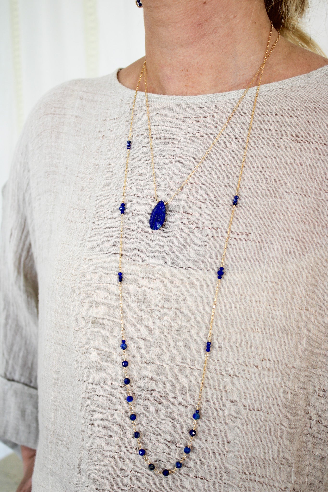 Teardrop Lapis Necklace #5057James & JezebelleNecklace