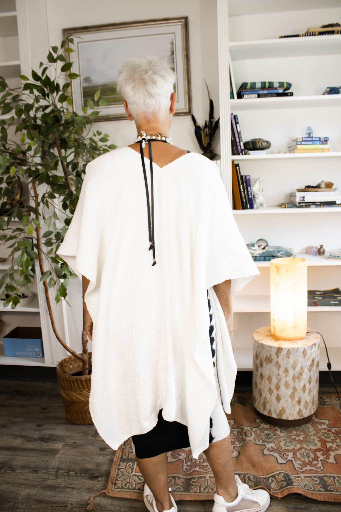 Textured Cotton Duster- IvoryVOZduster