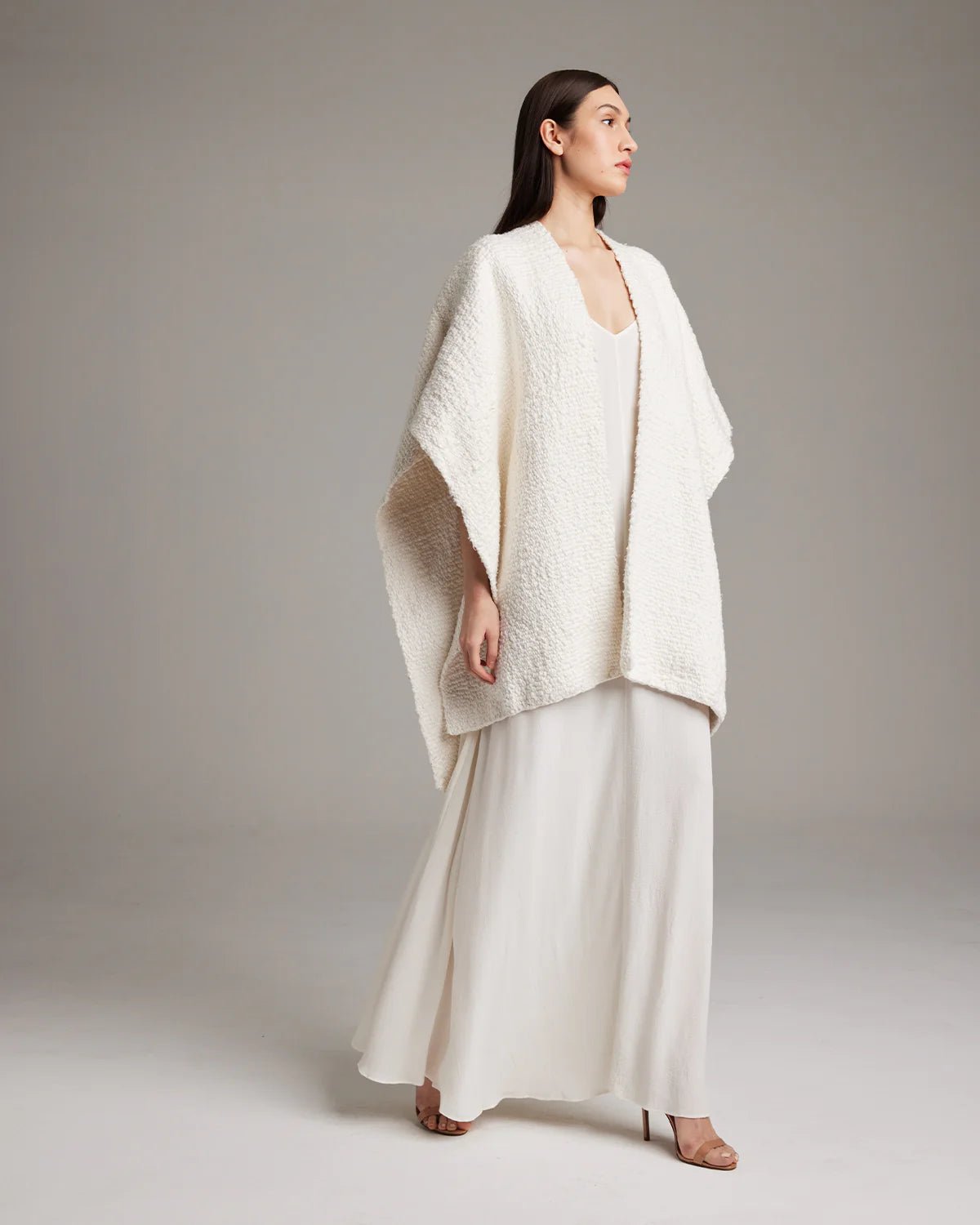Textured Cotton Duster- IvoryVOZduster