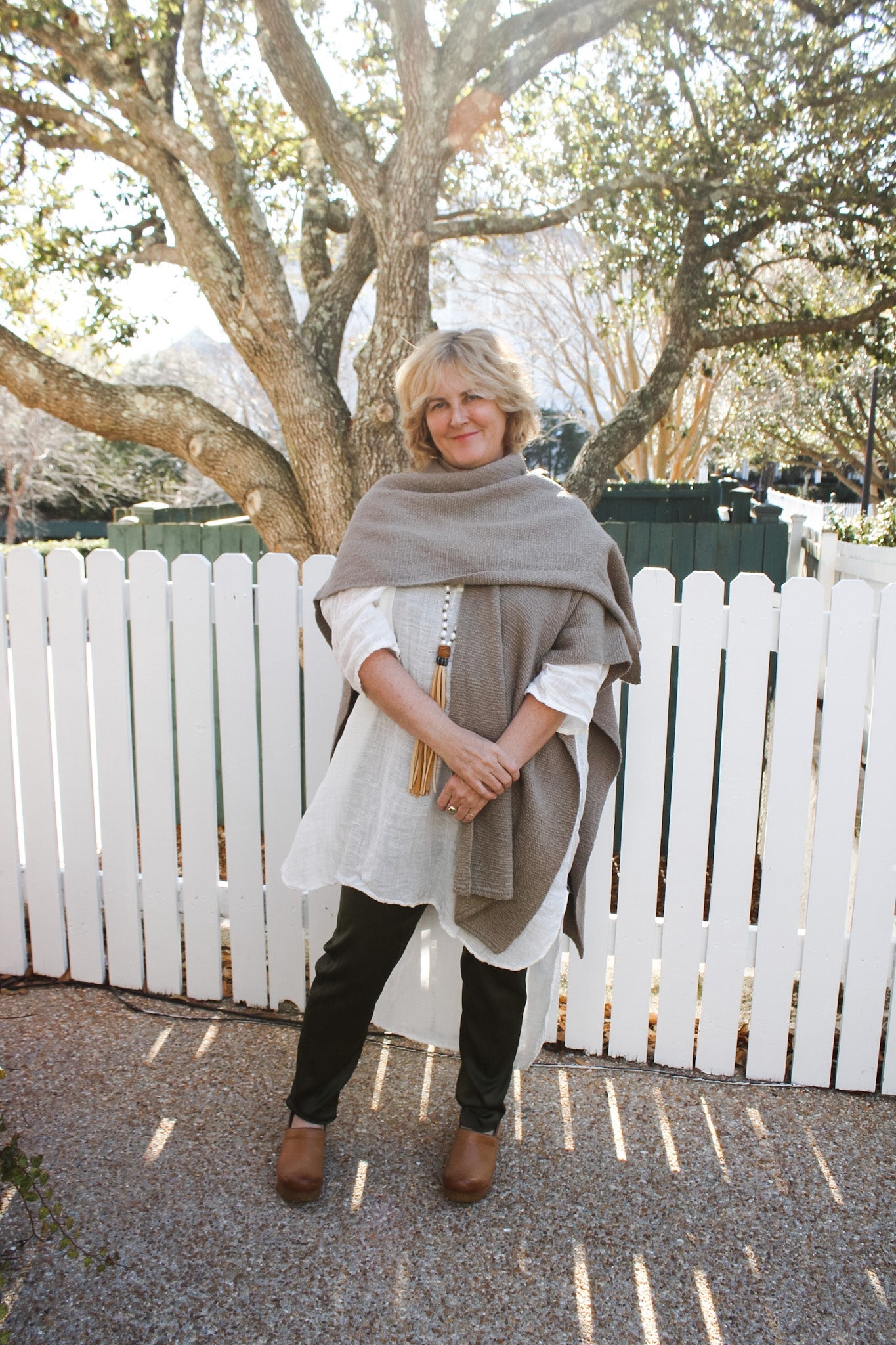 Textured Flammé Duster- PewterVOZduster