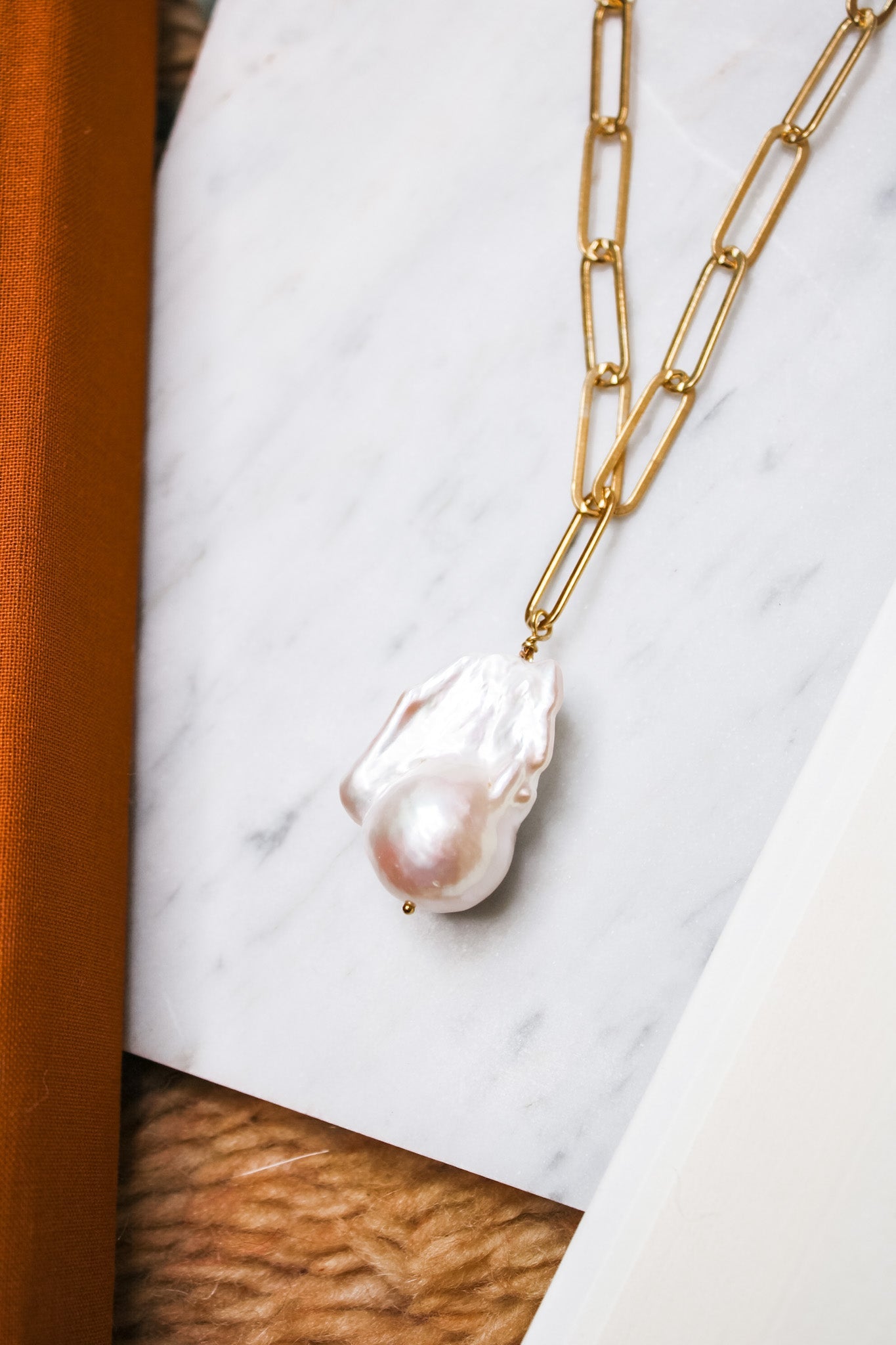 The Always Pearl Necklace - Flame BallZiabirdNecklace