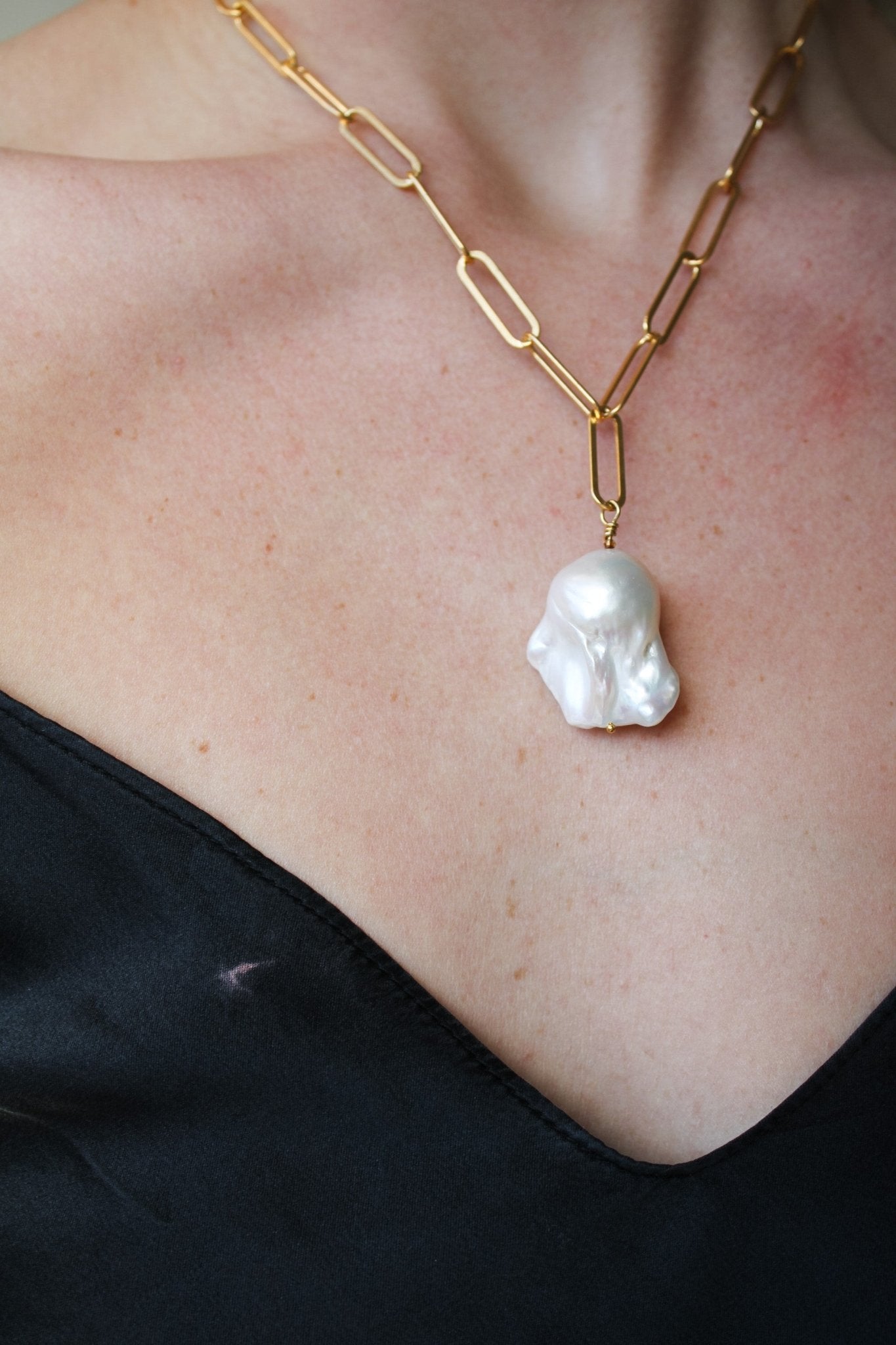 The Always Pearl Necklace - Flame BallZiabirdNecklace