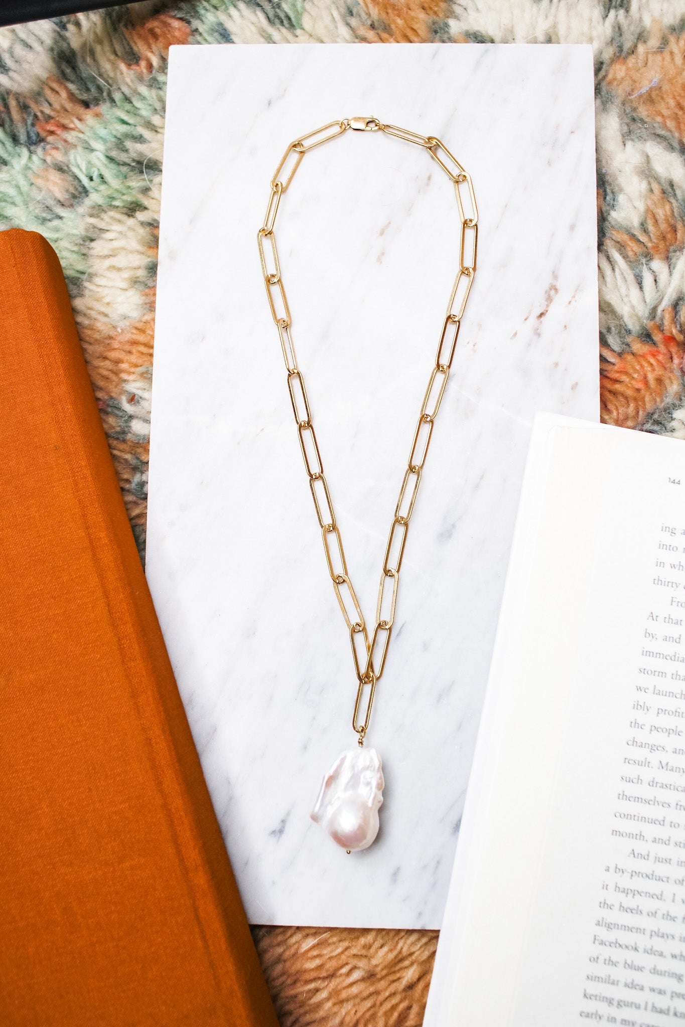 The Always Pearl Necklace - Flame BallZiabirdNecklace