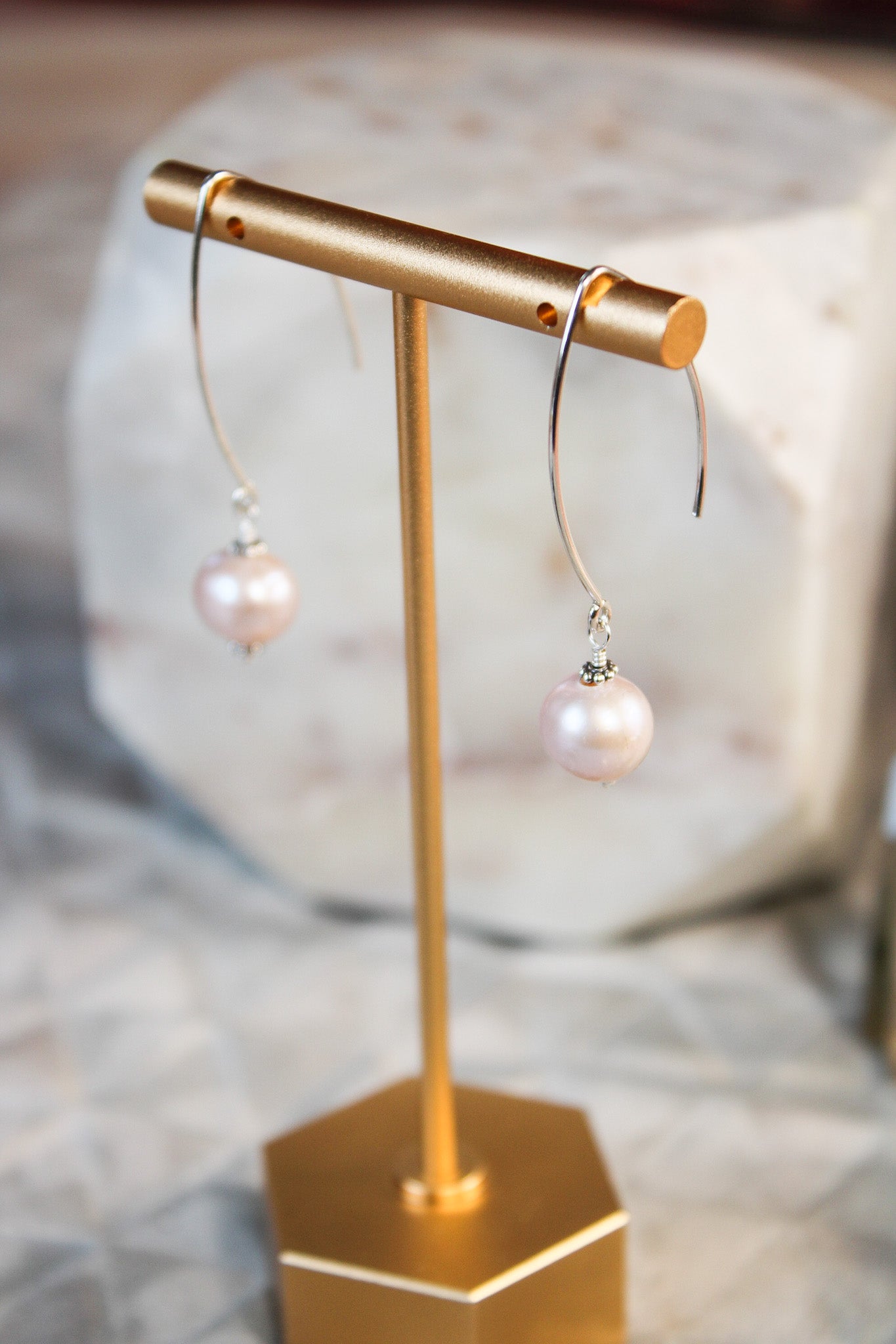 The Always Pink Pearls - Gold or SilverZiabirdEarrings