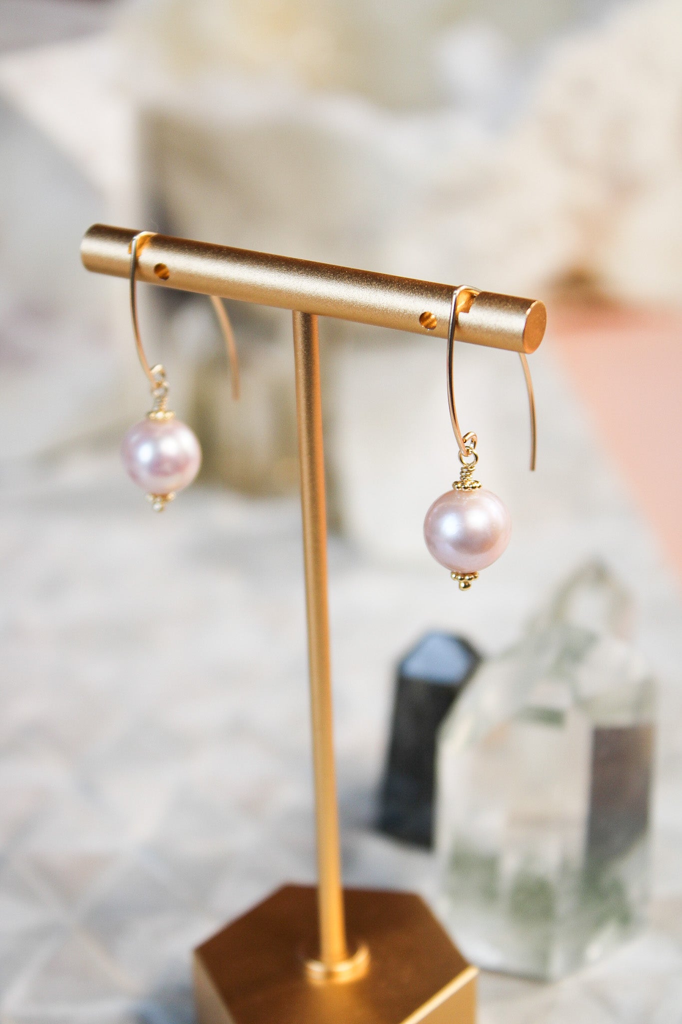 The Always Pink Pearls - Gold or SilverZiabirdEarrings