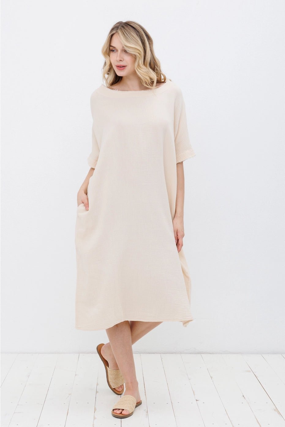 The Boho Dress- EggshellDolly JollyDress