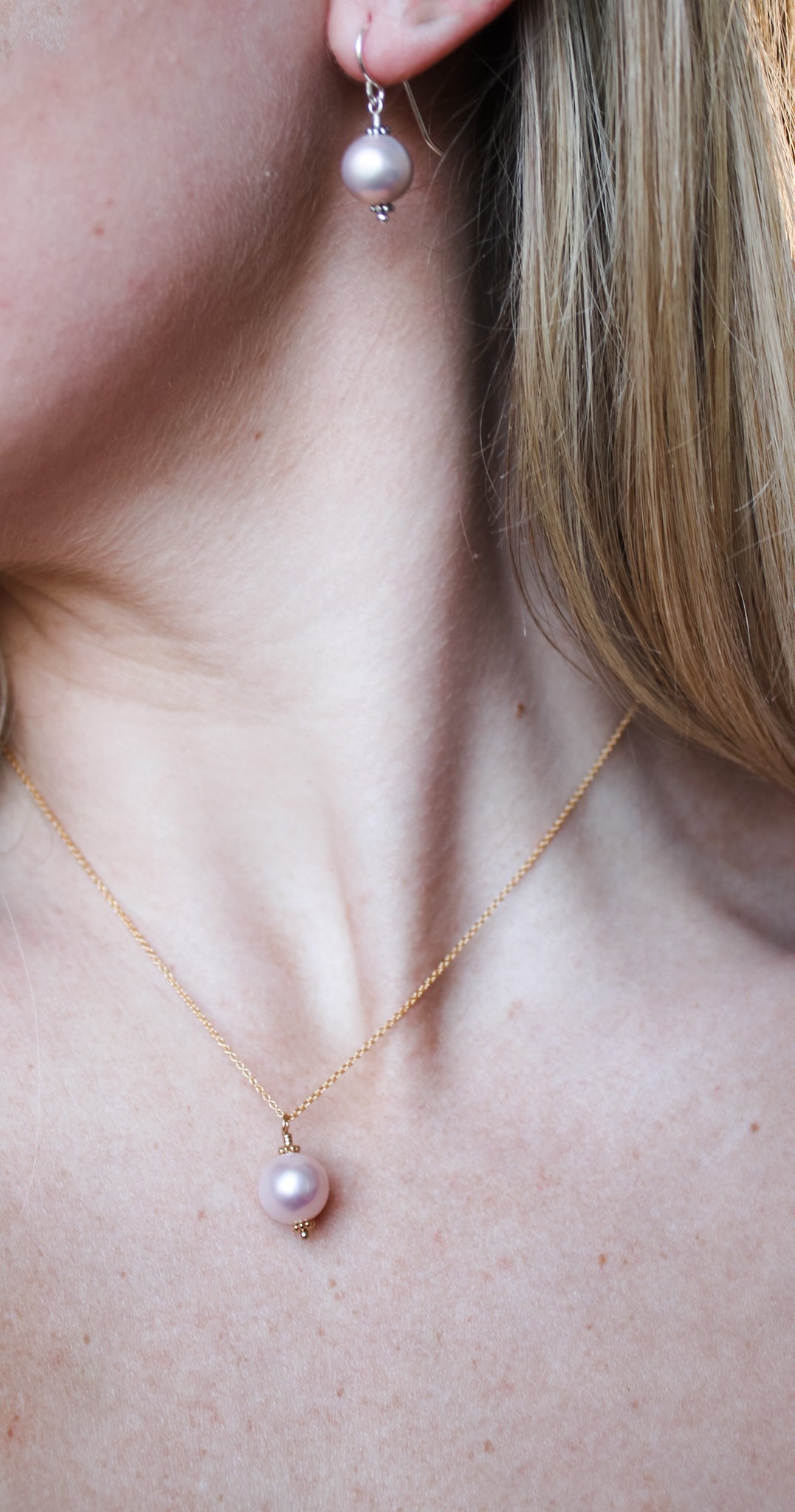 The Pink Always Pearl Necklace - Classic DropZiabirdNecklace