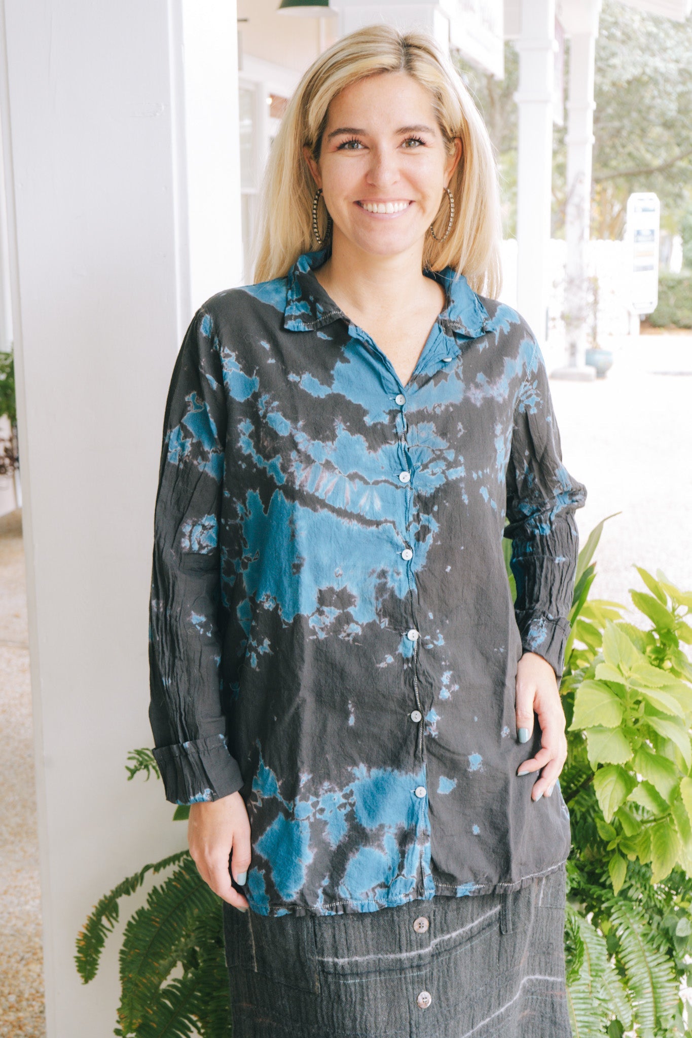 Tie Dye Button ShirtAuntie OtiShirts & Tops