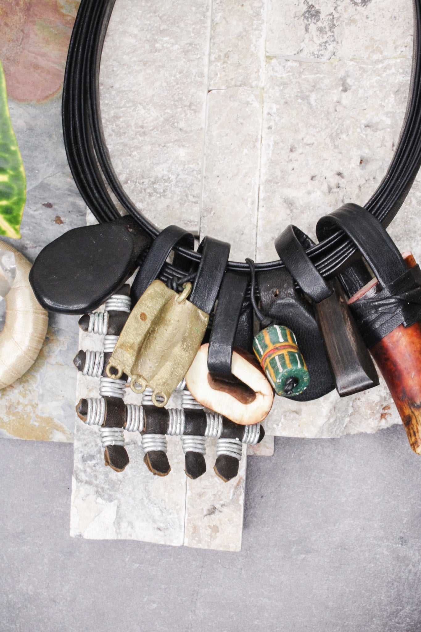 Tucson Leather Collar Necklace #3Rare FindsNecklace