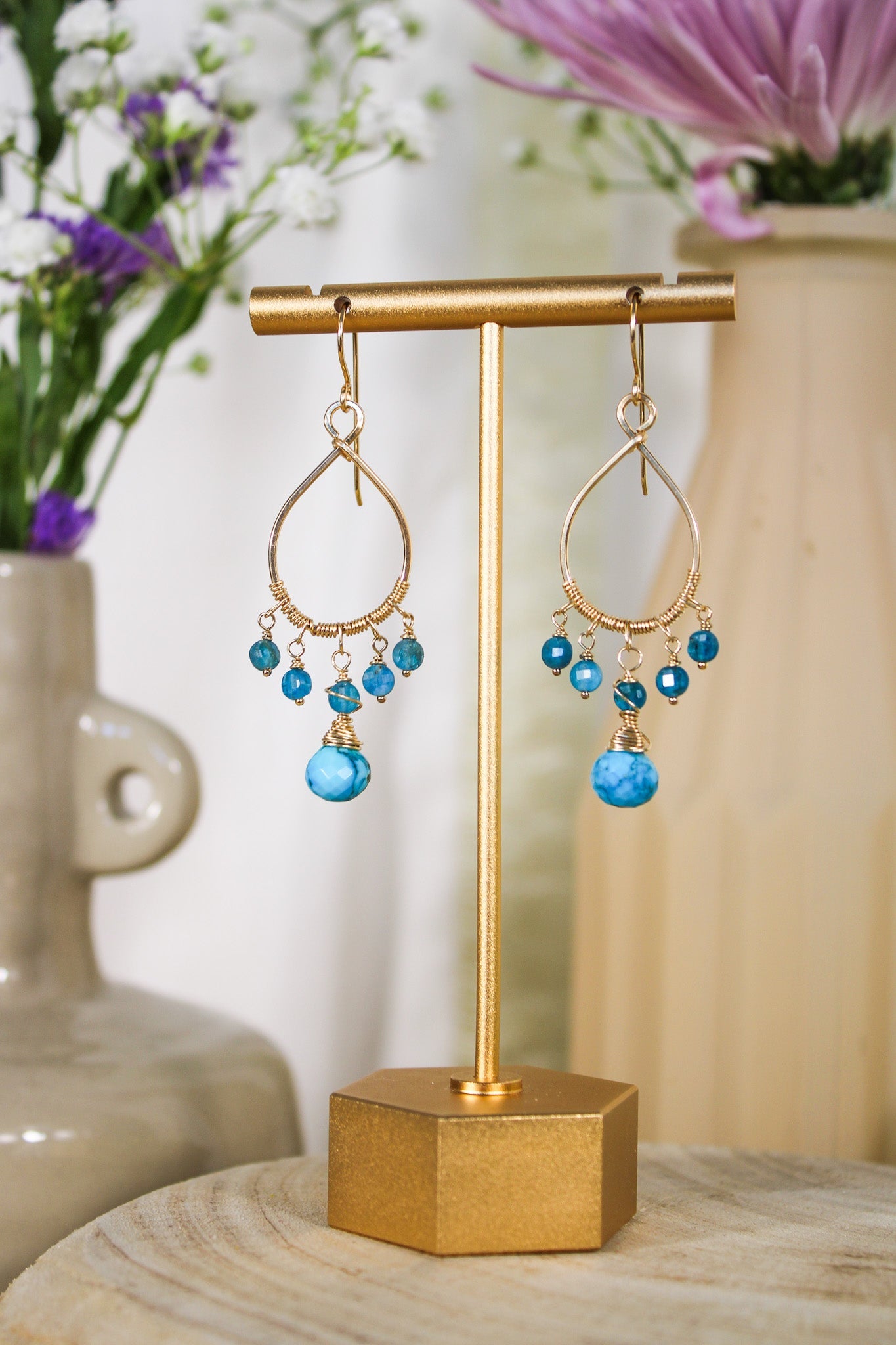 Turquoise & Apatite Earrings #1403James & JezebelleEarrings