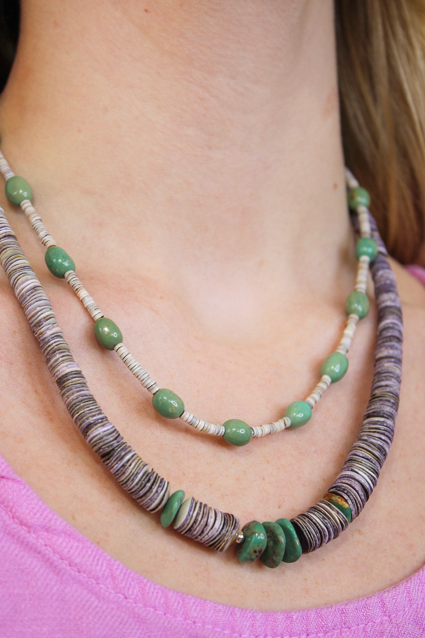 Turquoise & Shell Boho NecklaceRare FindsNecklaces