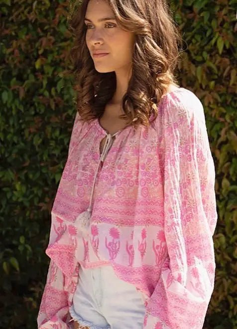 Valentine Tunic- PinkBlue BohemeBlouse