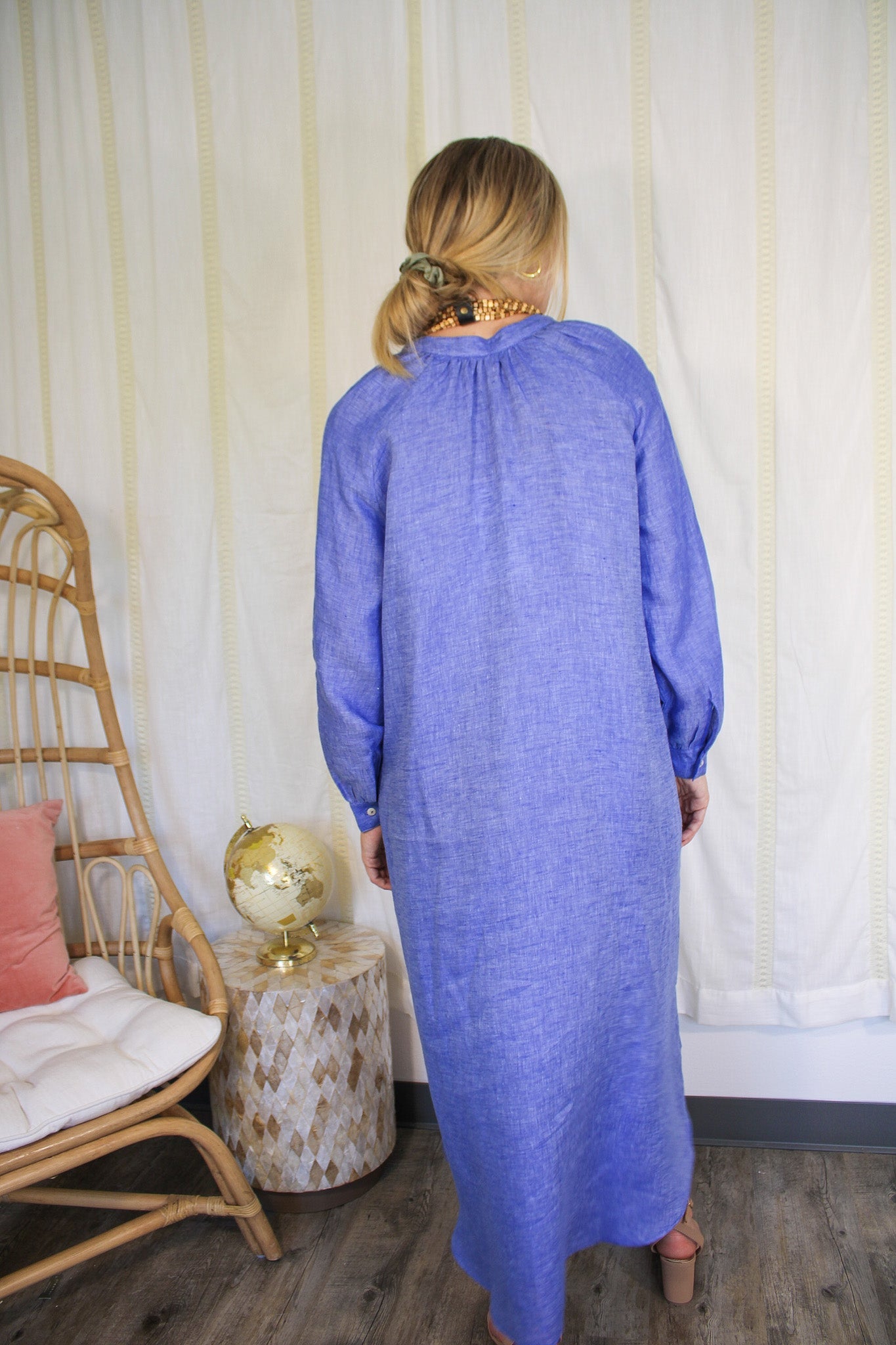 Washed Linen Dress - Blue JeansClaramontéDress